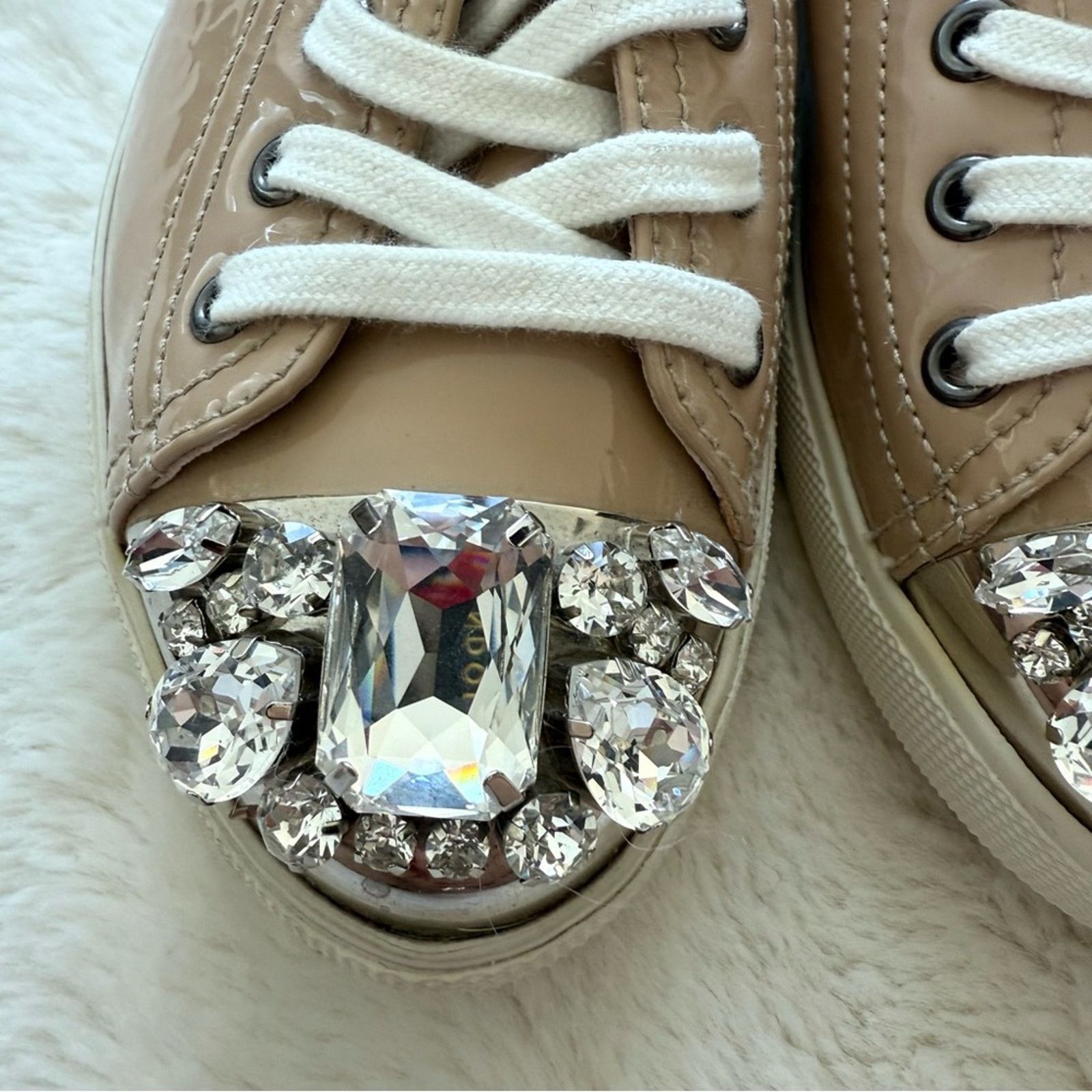 Miu Miu MIU MIU women patent leather sneakers with crystalssize 37.5 Size US 7.5 / IT 37.5 - 2 Thumbnail