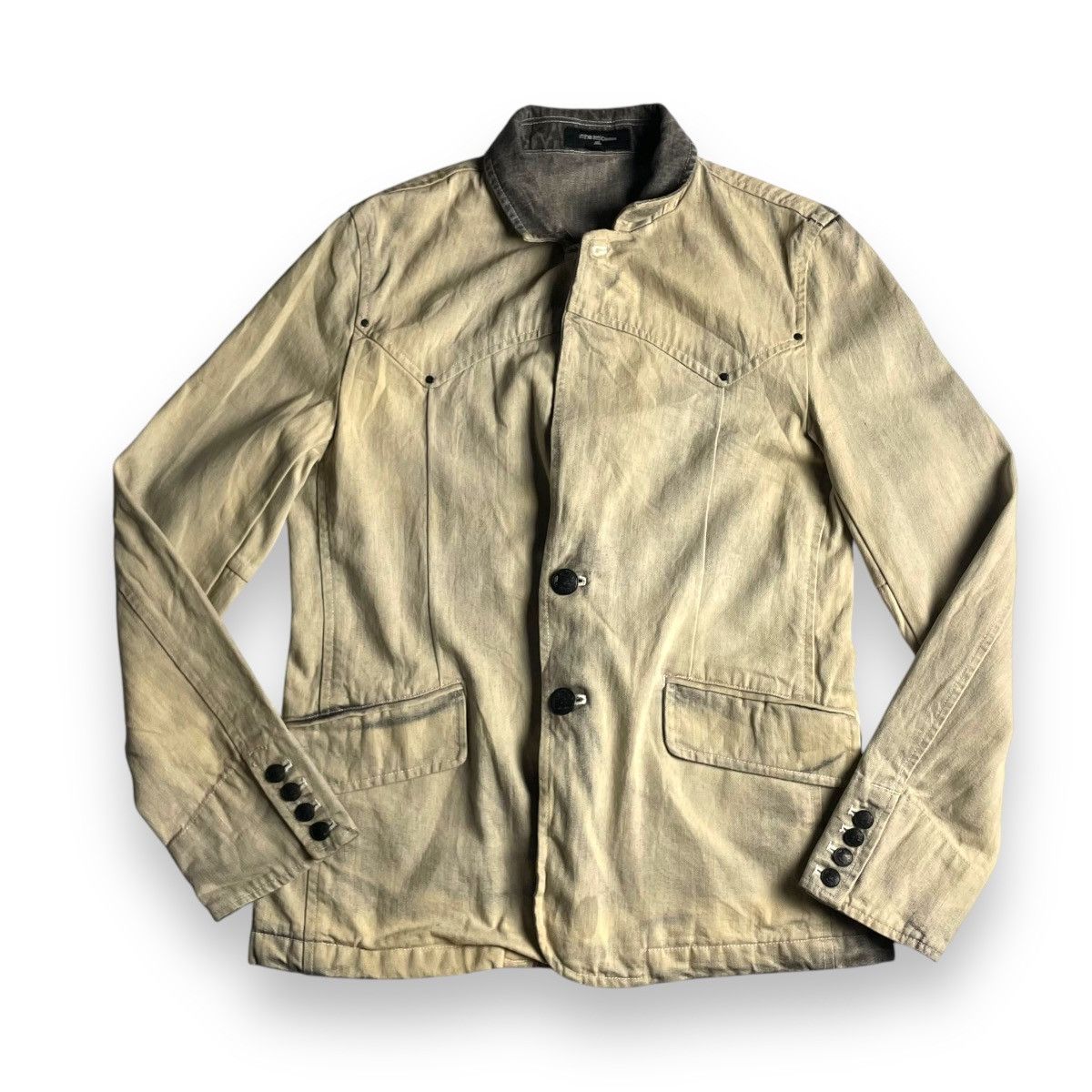 In The Attic 🇯🇵 IN THE ATTIC HOMME WASHED DENIM JACKET Size US M / EU 48-50 / 2 - 2 Thumbnail