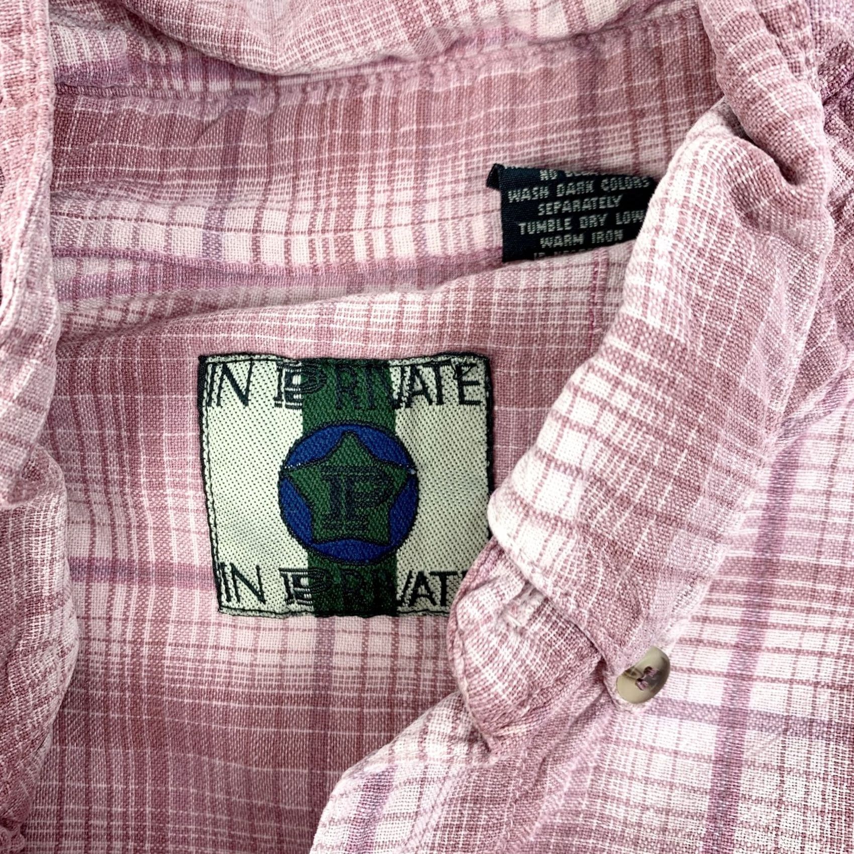 Vintage VINTAGE In Private 90s Purple Plaid Button-Front Long Sleeve Shirt Mens Large Size US L / EU 52-54 / 3 - 5 Thumbnail