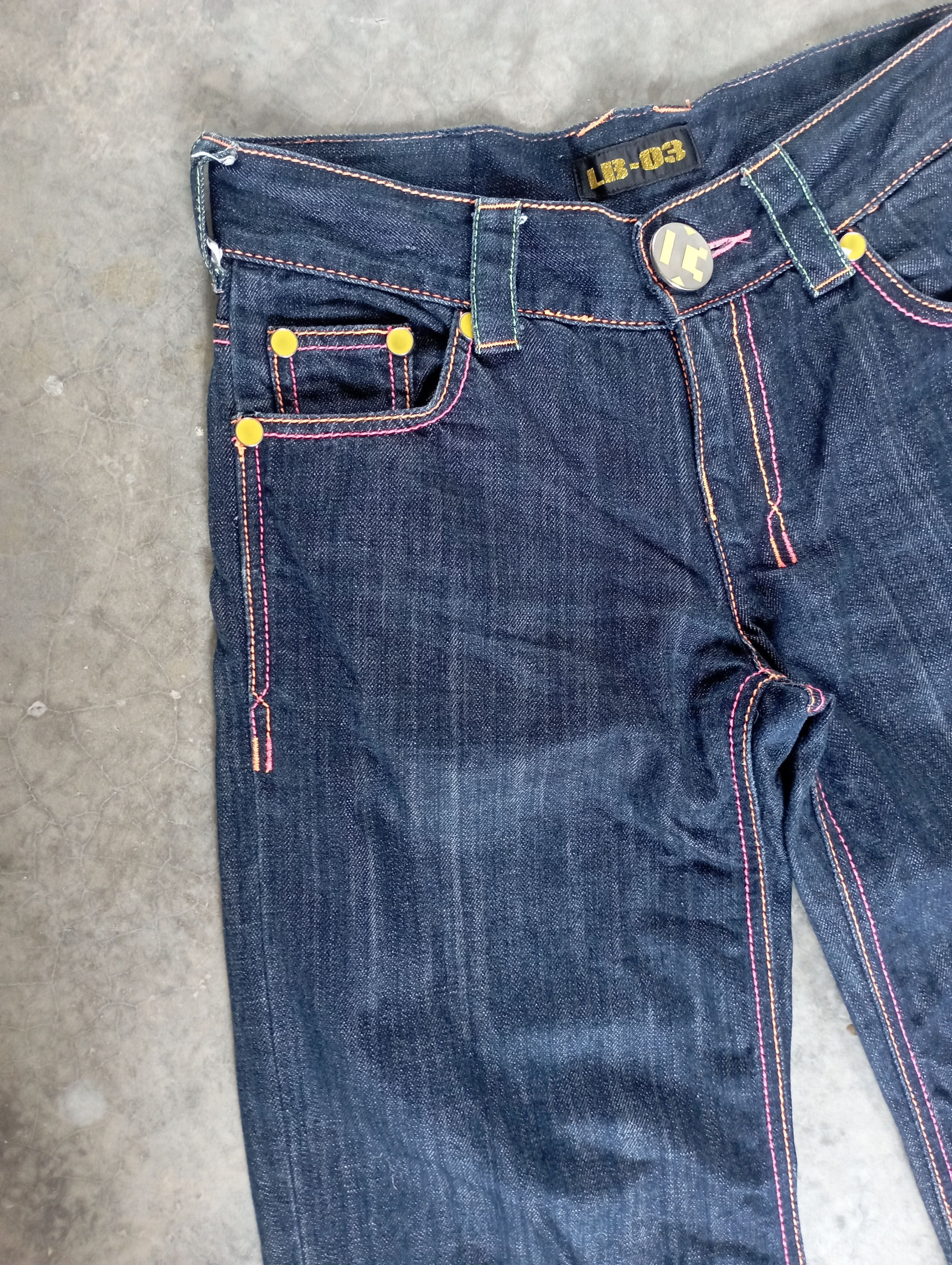 Tornado Mart Flare Jeans Japan Embroidered MultiColour Pockets Size US 27 - 8 Thumbnail