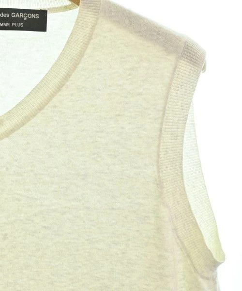 Comme des Garcons Homme Plus Vest Cotton V-neck Plain Pullover Light Grey Size US M / EU 48-50 / 2 - 4 Thumbnail