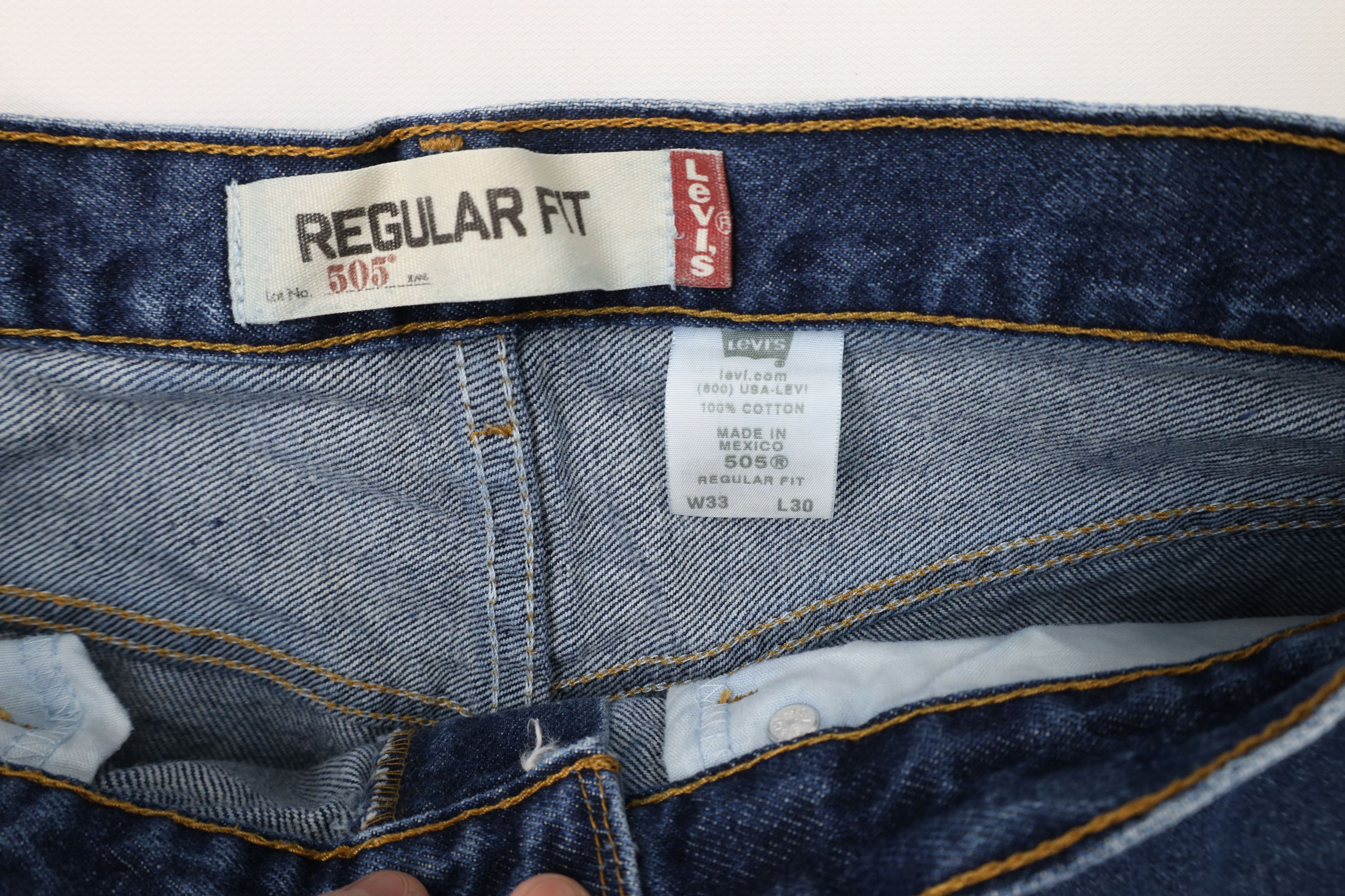 Levi's × Vintage Vintage Y2K Levis 505 Regular Fit Denim Jeans Blue Cotton Size US 33 - 6 Thumbnail