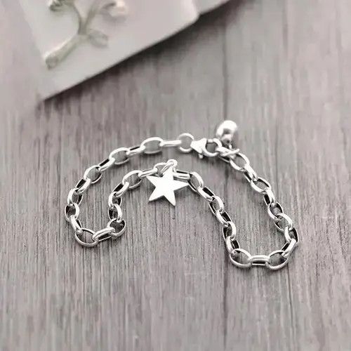 Jewelry Vintage Fashion Star Bead Charm Bracelet Size ONE SIZE - 3 Thumbnail