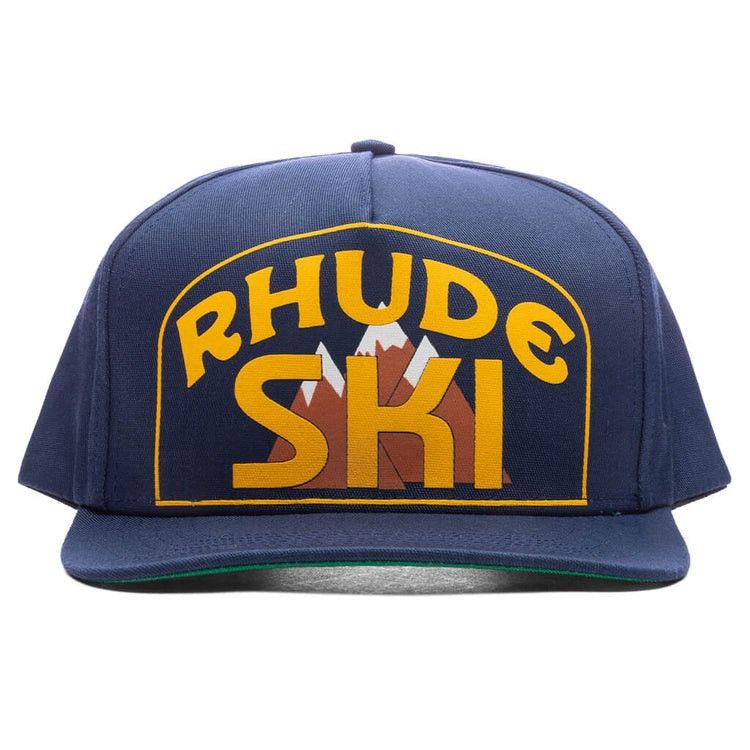 Rhude RHUDE SKI STRUCTURE HAT NAVY BLUE Snapback Cap O/S Size ONE SIZE - 1 Thumbnail