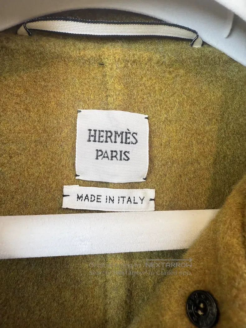 Hermes Hermes Lady Cashmere Short Jacket, Mustard Green Size XS / US 0-2 / IT 36-38 - 3 Thumbnail