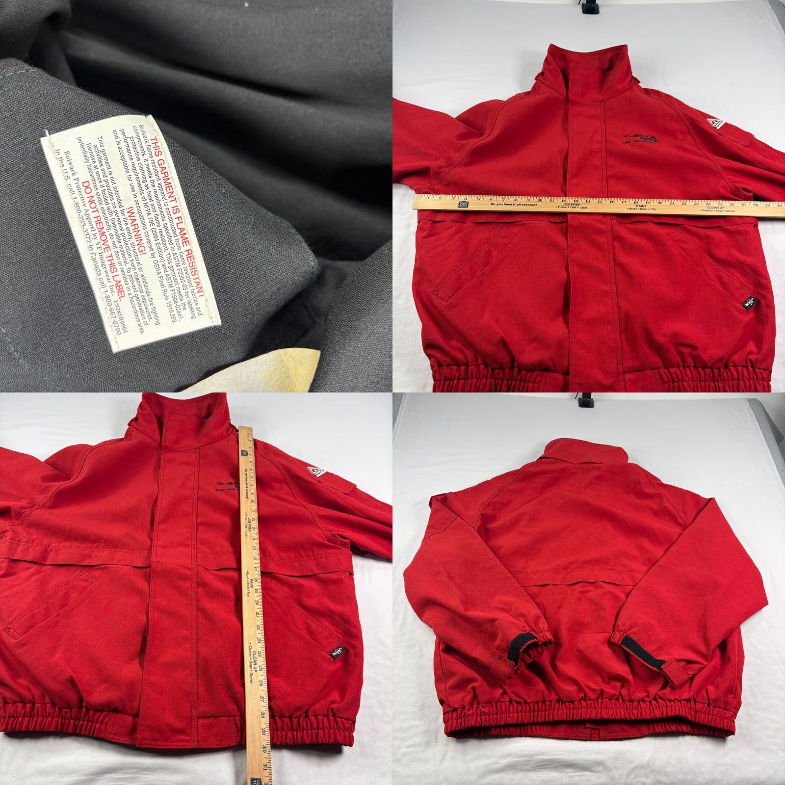 Vintage Bulwark Jacket Mens 2XL Red Flame Resistant Full Zip Workwear Size US XXL / EU 58 / 5 - 8 Thumbnail
