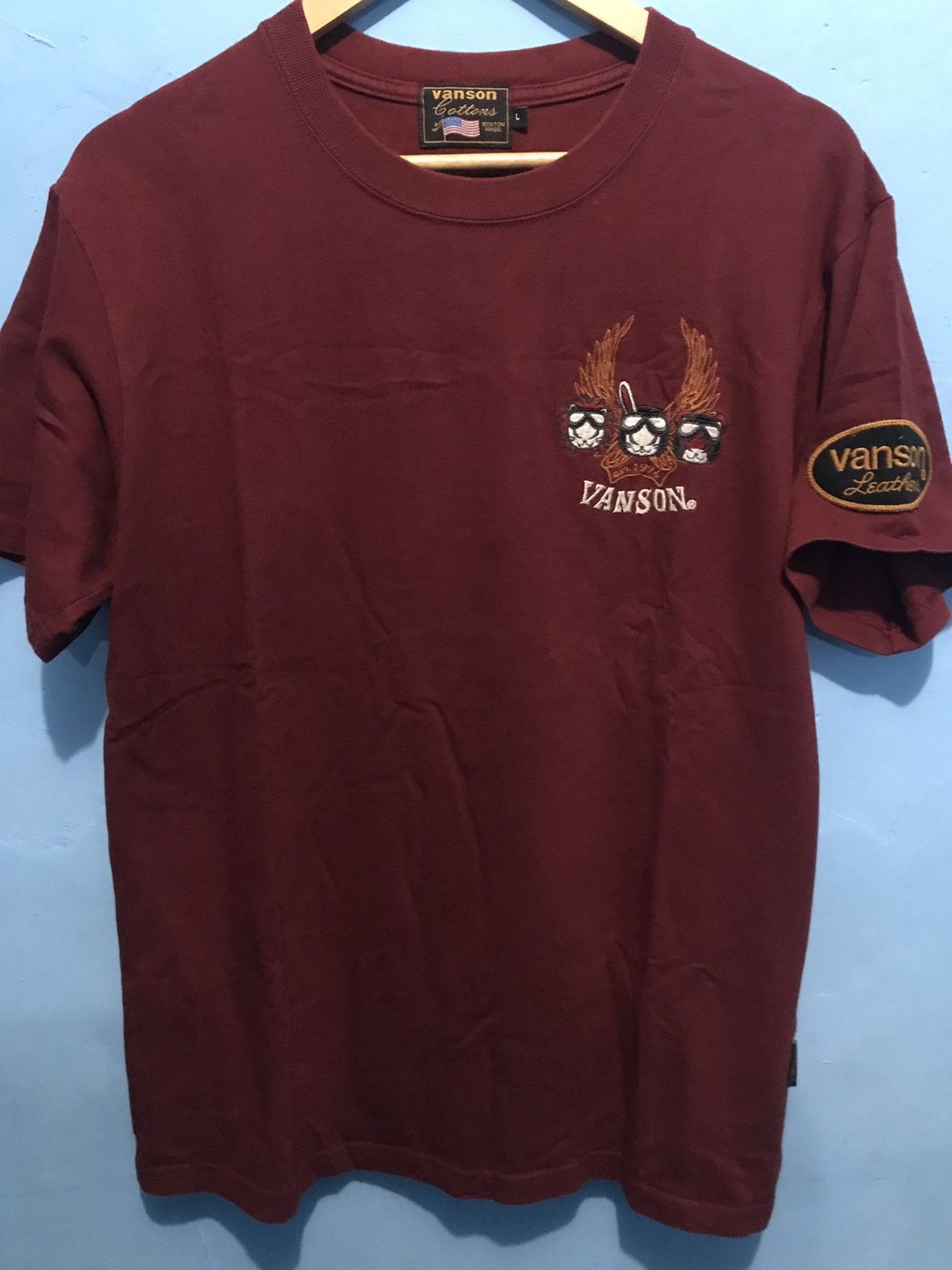 Vanson Leathers x TFOA Embroidered T Shirt
