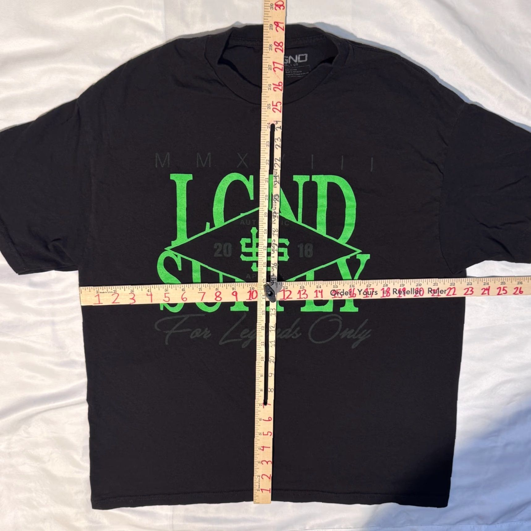Vintage LGND Supply Racing Tee Shirt - XL Black Logo Graphic T-Shirt Men Short Sleeve Crew Neck Casual Car Theme 2020s Size US XL / EU 56 / 4 - 4 Thumbnail