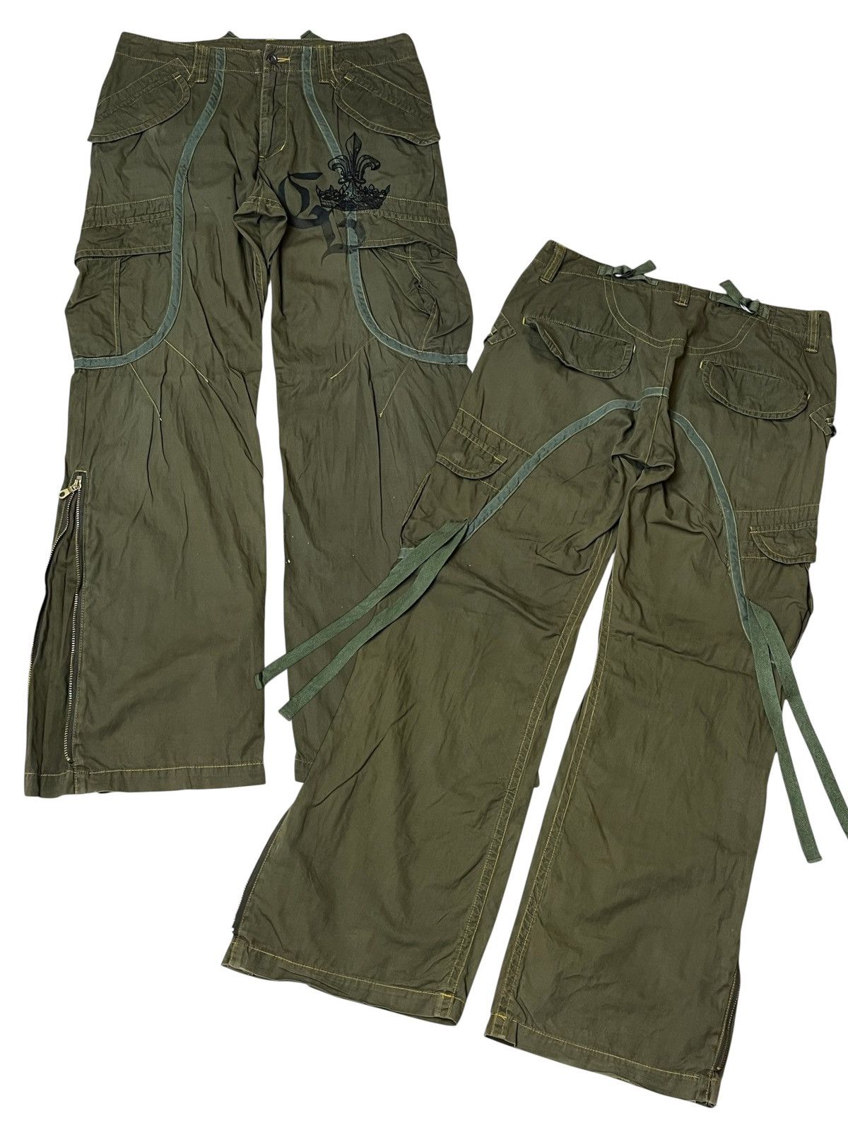 Japanese Brand Japanese CRYSTAL BUSH bondage military style cargo pant Size US 33 - 1 Thumbnail