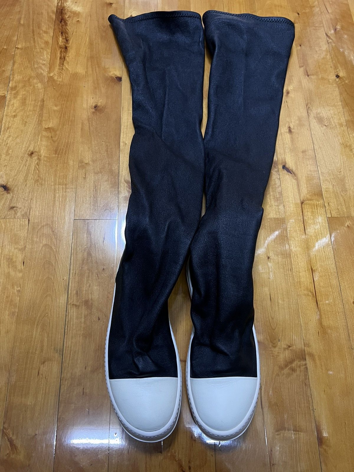 Rick Owens Rick owens mainline leather thigh high stocking sz35.5 Size US 5.5 / IT 35.5 - 1 Thumbnail