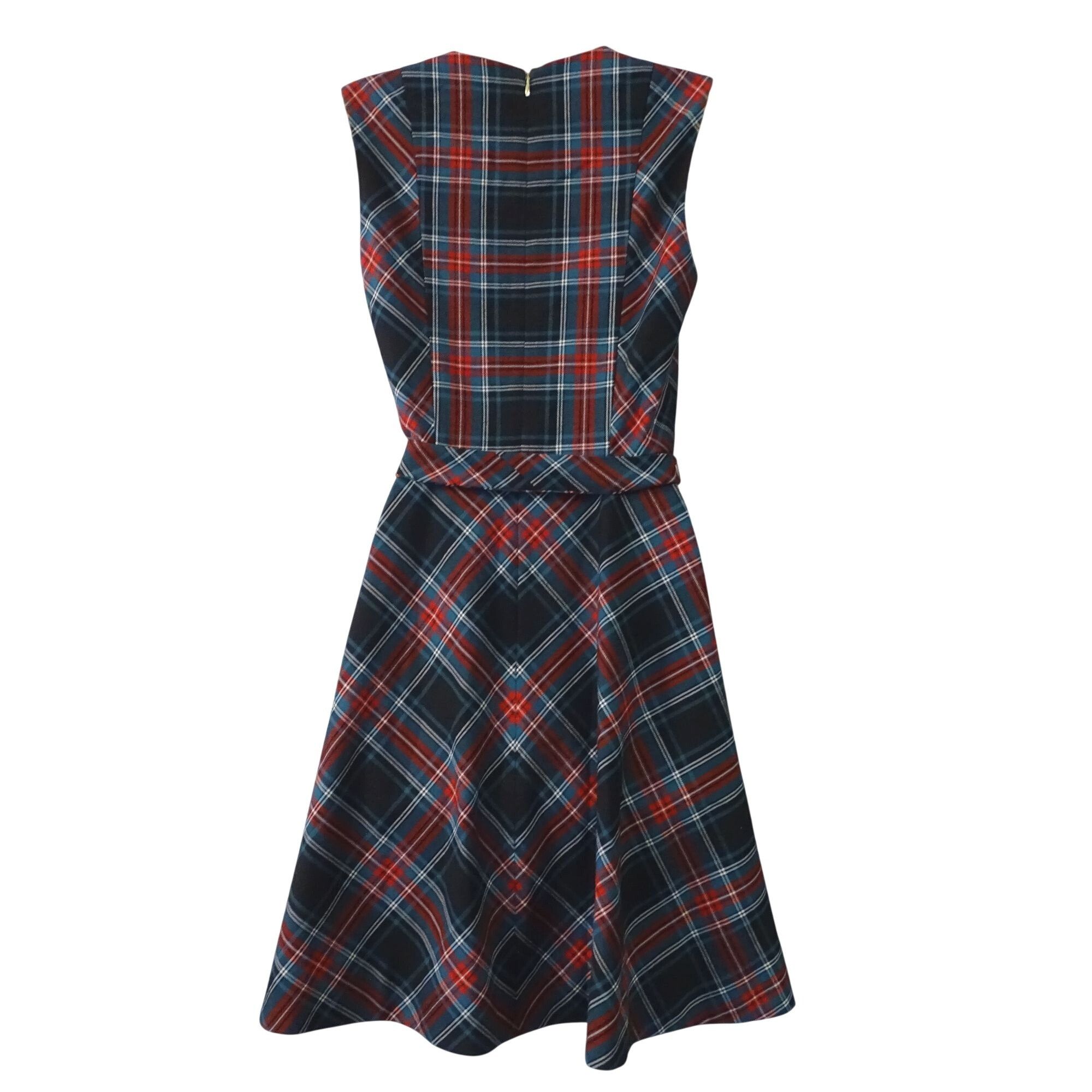 Other Draper James Tartan Plaid Belted Fit and Flare Dress Size 4 Size S / US 4 / IT 40 - 3 Thumbnail