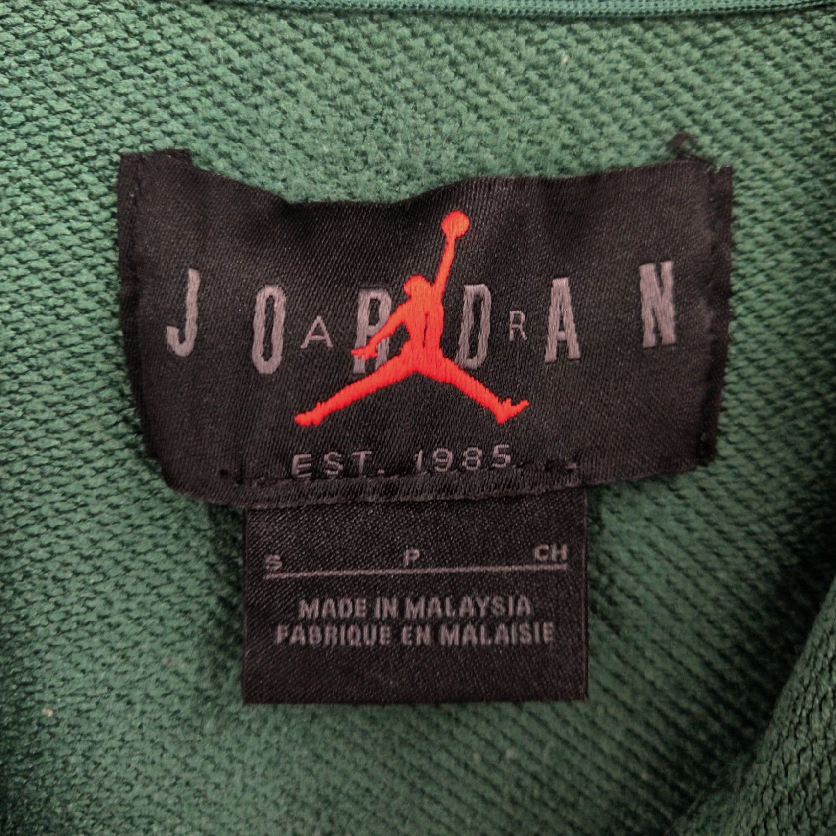 Nike Nike Air Jordan Hoodie Adult Small Green Pullover Fleece Logo 90s Classic Outdoor Sports Mens Size US S / EU 44-46 / 1 - 7 Thumbnail