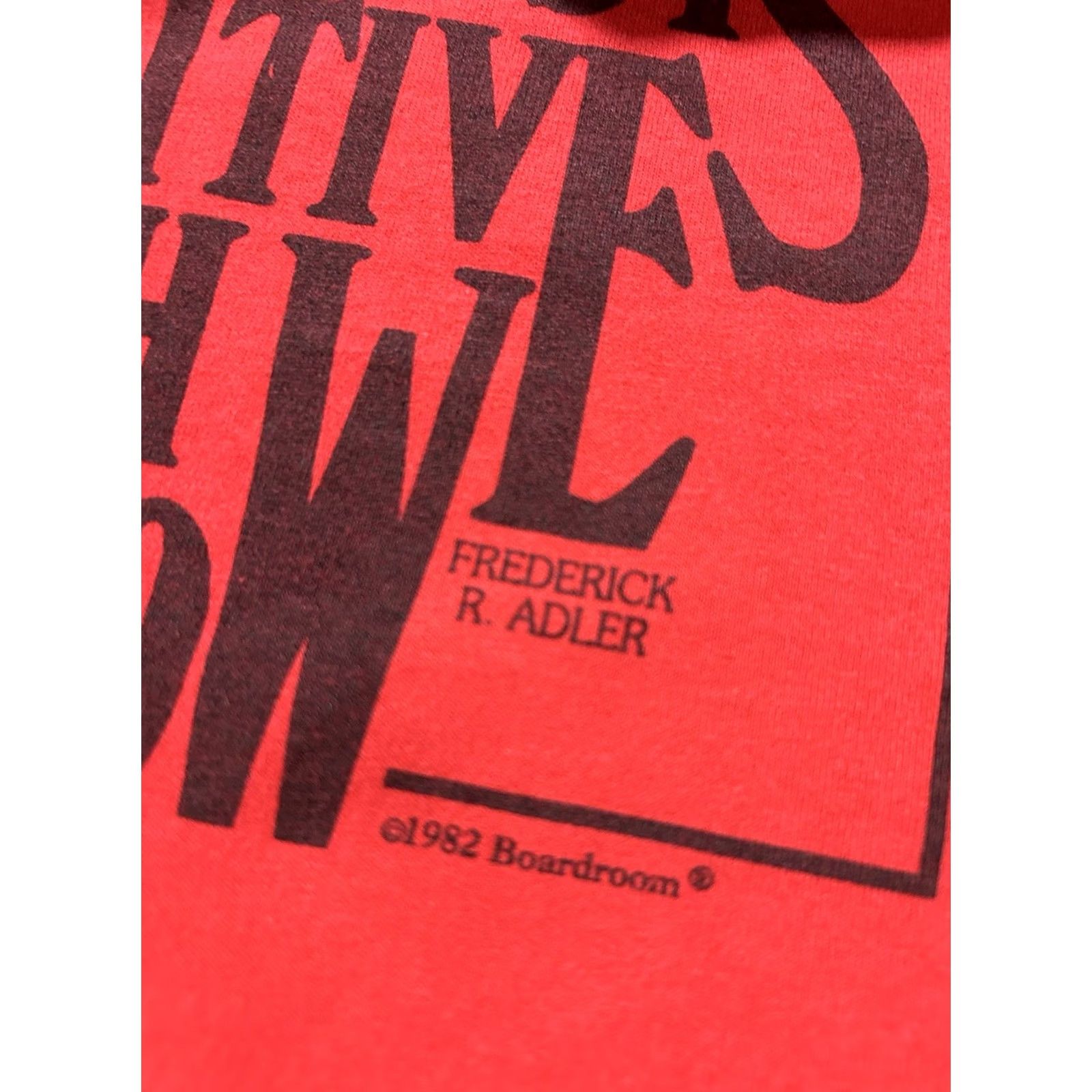 Hanes VINTAGE Happiness Is Positive Cash Flow Frederick R. Adler Boardroom Tee XL 90s Red Unisex Size US XL / EU 56 / 4 - 3 Thumbnail