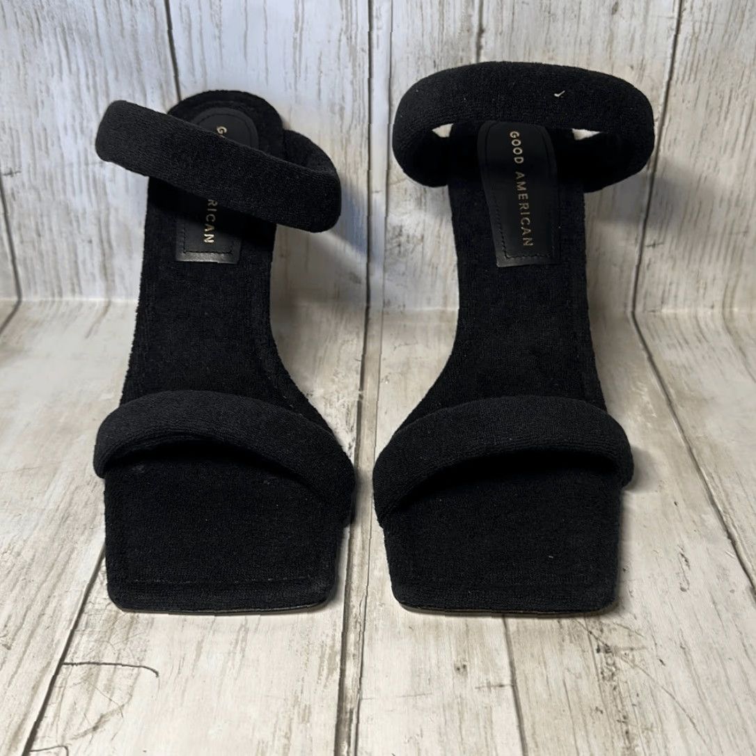Good American **Good American Black Terry Strappy Women's Heels Size 8.5 NEW** User: **Good American Black Terry Strappy Heels Size 8.5 NEW** Size US 9 / IT 39 - 5 Thumbnail