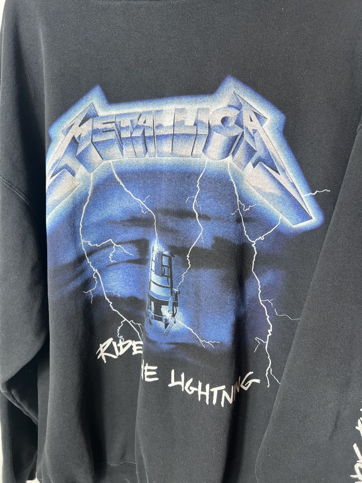 Metallica Vintage band rock Metallica Ride The Lightning Tour Hoodie Size US XL / EU 56 / 4 - 10 Thumbnail