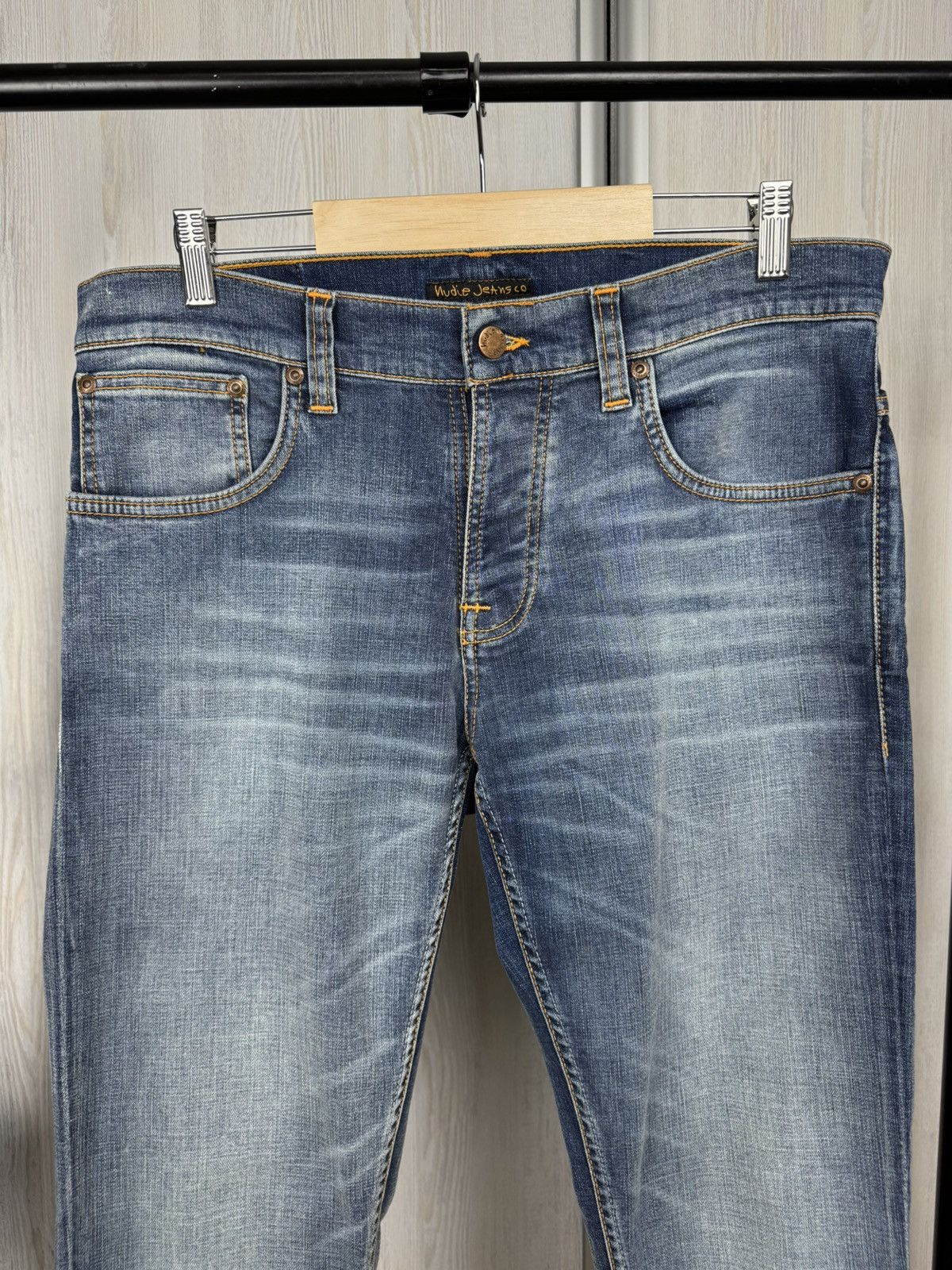 Nudie Jeans NUDIE JEANS Grim Tim Denim Jeans - Worn In Broken Pants Size US 32 / EU 48 - 3 Thumbnail