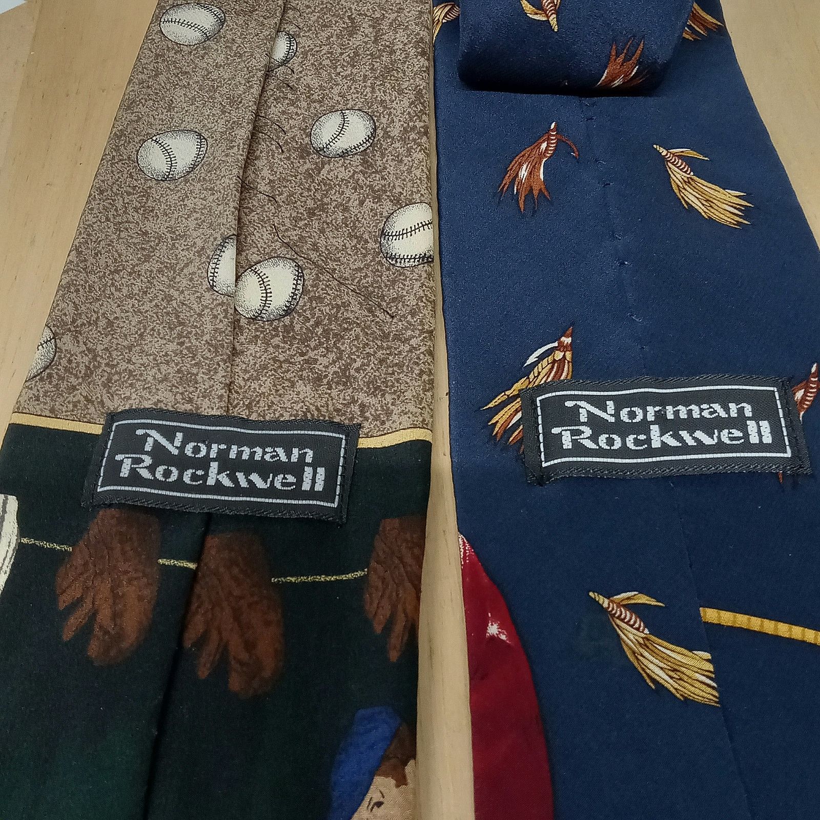 & Other Stories Set Of 2 Norman Rockwell Ties Men Saturday Evening Post Silk Size ONE SIZE - 3 Thumbnail