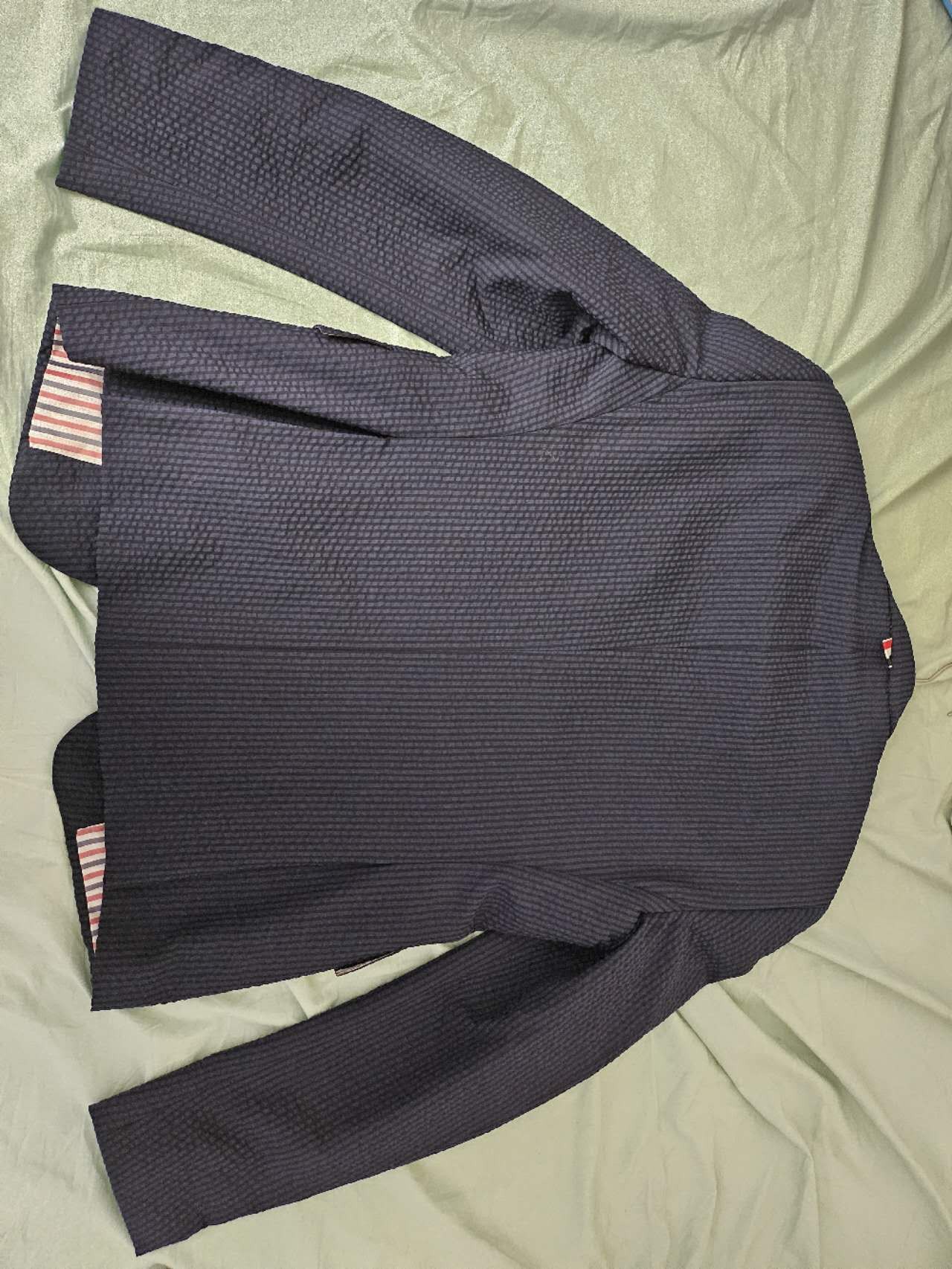 Thom Browne Thom Browne Navy High Armhole Jacket Size US M / EU 48-50 / 2 - 2 Thumbnail