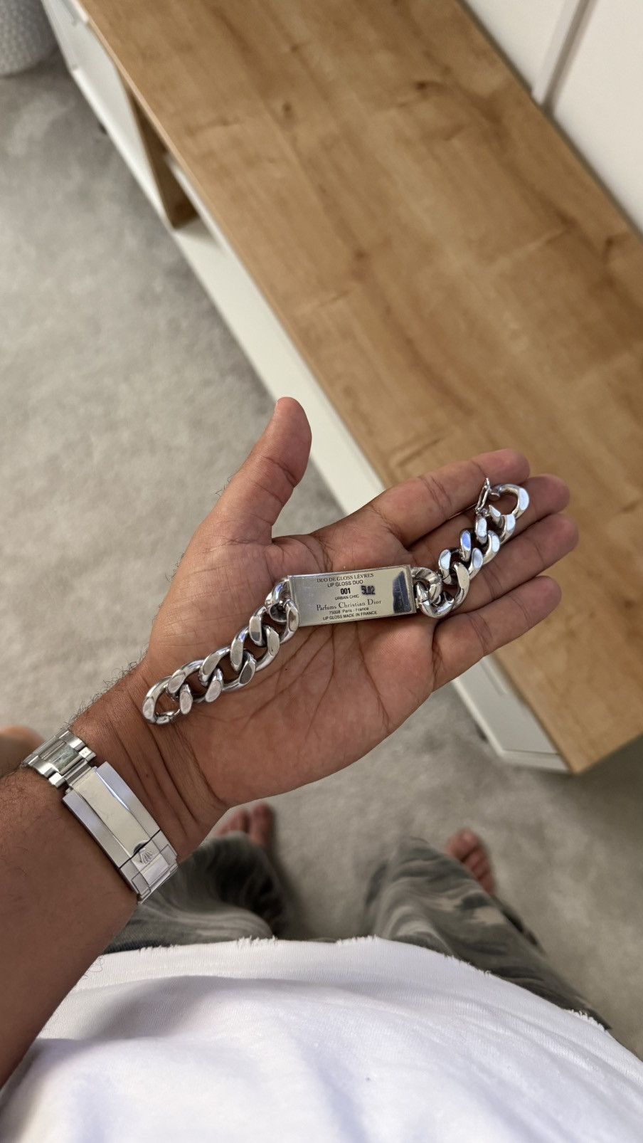 Dior Dior Silver Hidden Compartment Bracelet Size ONE SIZE - 3 Thumbnail