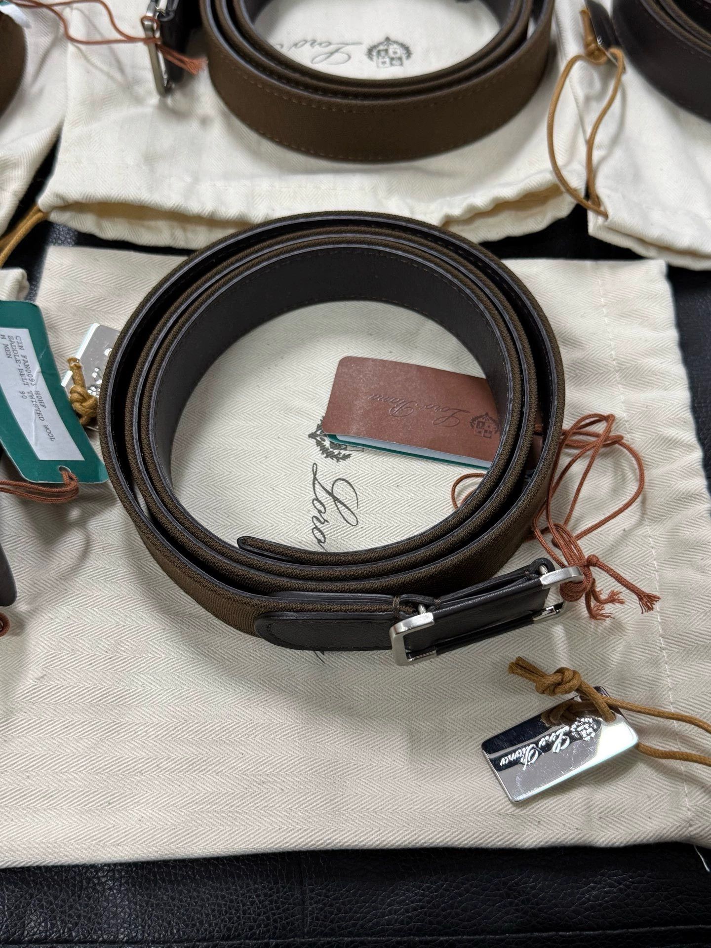 Loro Piana Loro Piana Men's Leather Belt 3CM Brown Size ONE SIZE - 1 Thumbnail