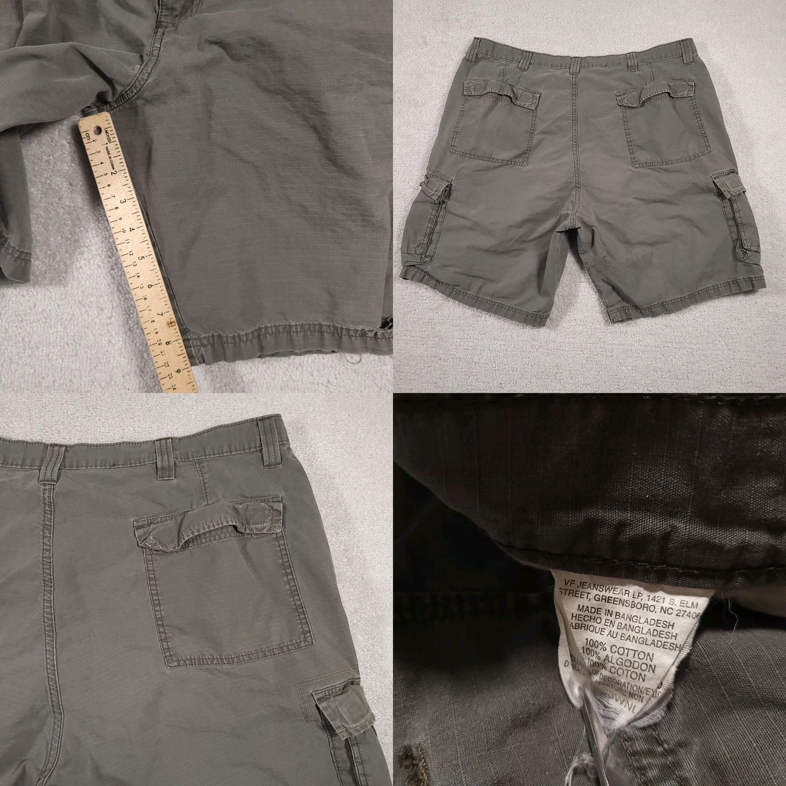 Wrangler Wrangler Cargo Shorts Mens 42 Outdoor Utility Gray Workwear Grunge Ripstop Size US 42 / EU 58 - 9 Thumbnail