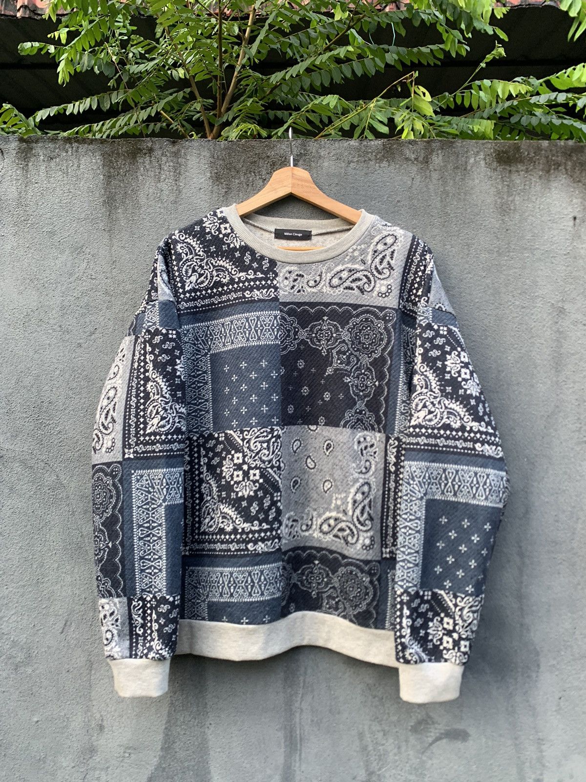Japanese Brand 👹MELAN CLEUGE BANDANA SWEATER Size US L / EU 52-54 / 3 - 7 Thumbnail