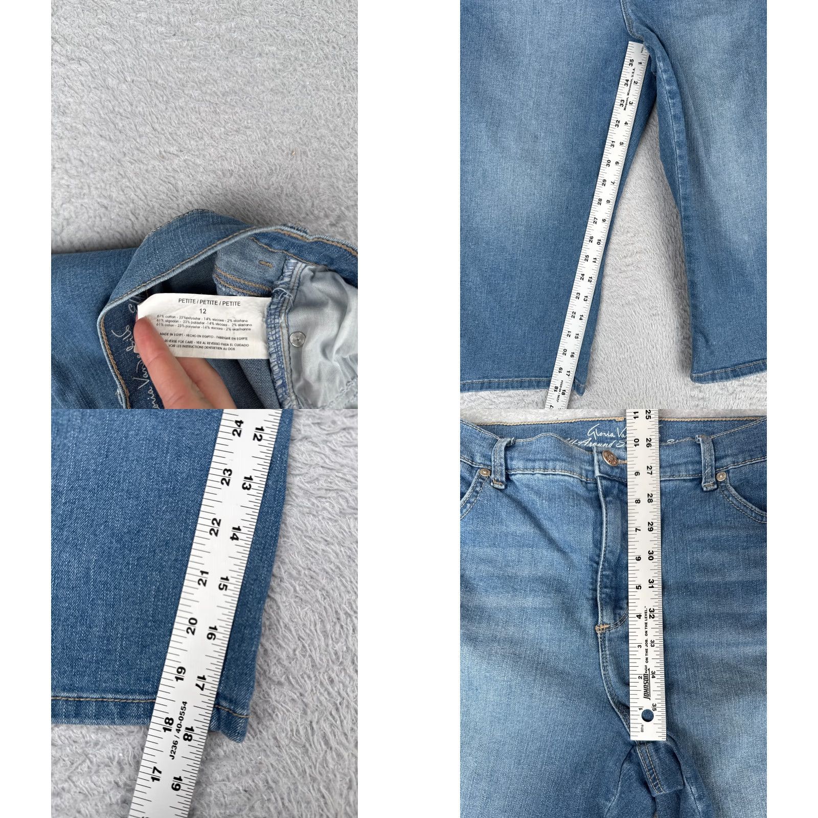 Gloria Vanderbilt Gloria Vanderbilt Jeans Capri 12P Womens Blue Denim Amanda Cotton Blend 31x18 Size 34" / US 12 / IT 48 - 8 Thumbnail