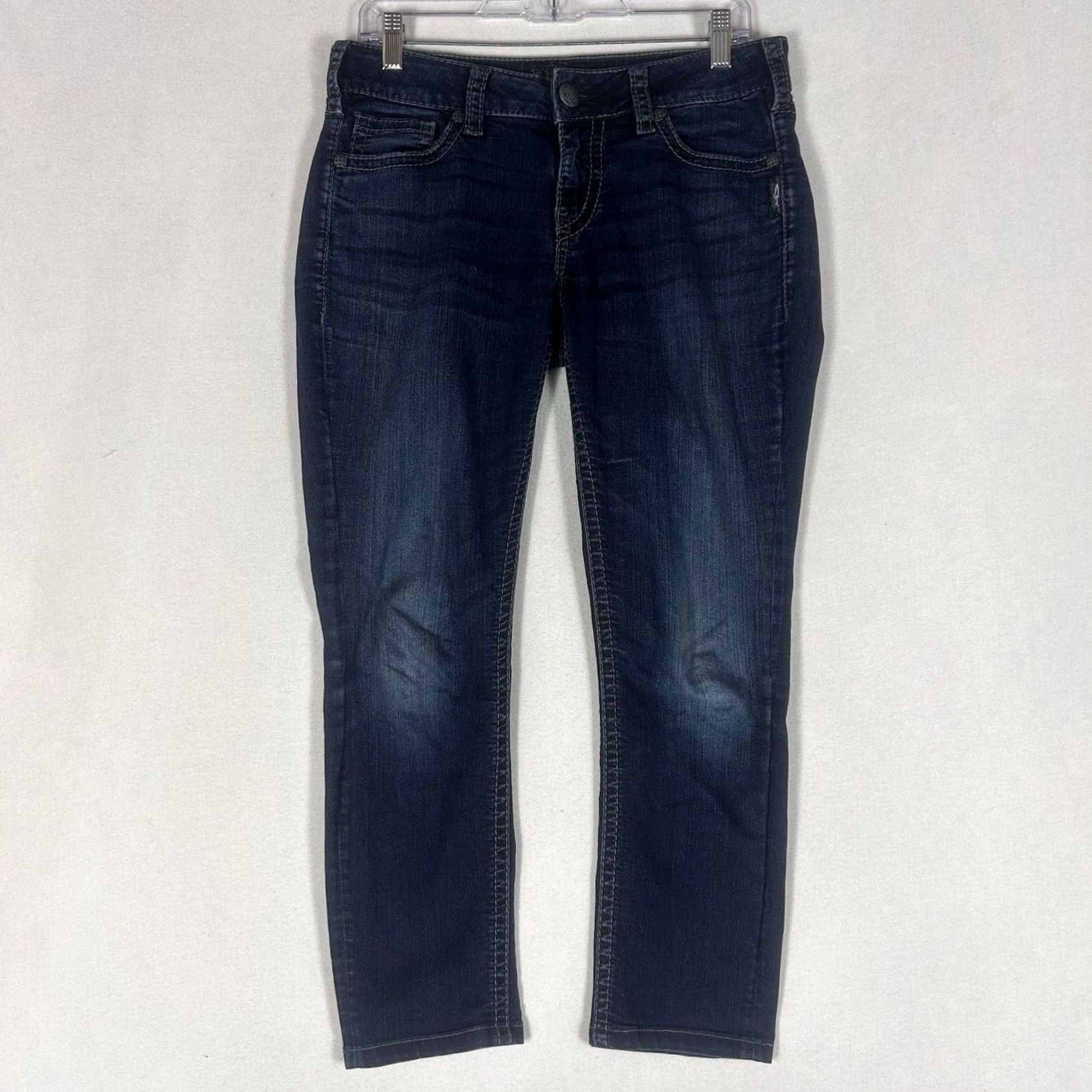 Silver Jeans Co. Silver Jeans Womens Jeans Skinny 30 26" Inseam Blue Denim Dark Wash Size 30" / US 8 / IT 44 - 2 Thumbnail