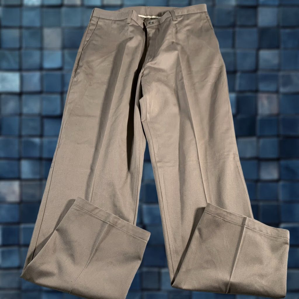 Lee Lee Pants Mens 36x34 Brown Khakis Wrinkle Free Plain Front Stain Resistant Workwear NWT Size US 36 / EU 52 - 1 Thumbnail