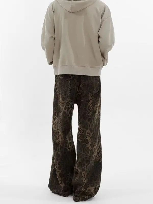 VIBE Vintage High Street Hip Hop Leopard Print Wide Leg Jeans Size US 32 / EU 48 - 5 Thumbnail