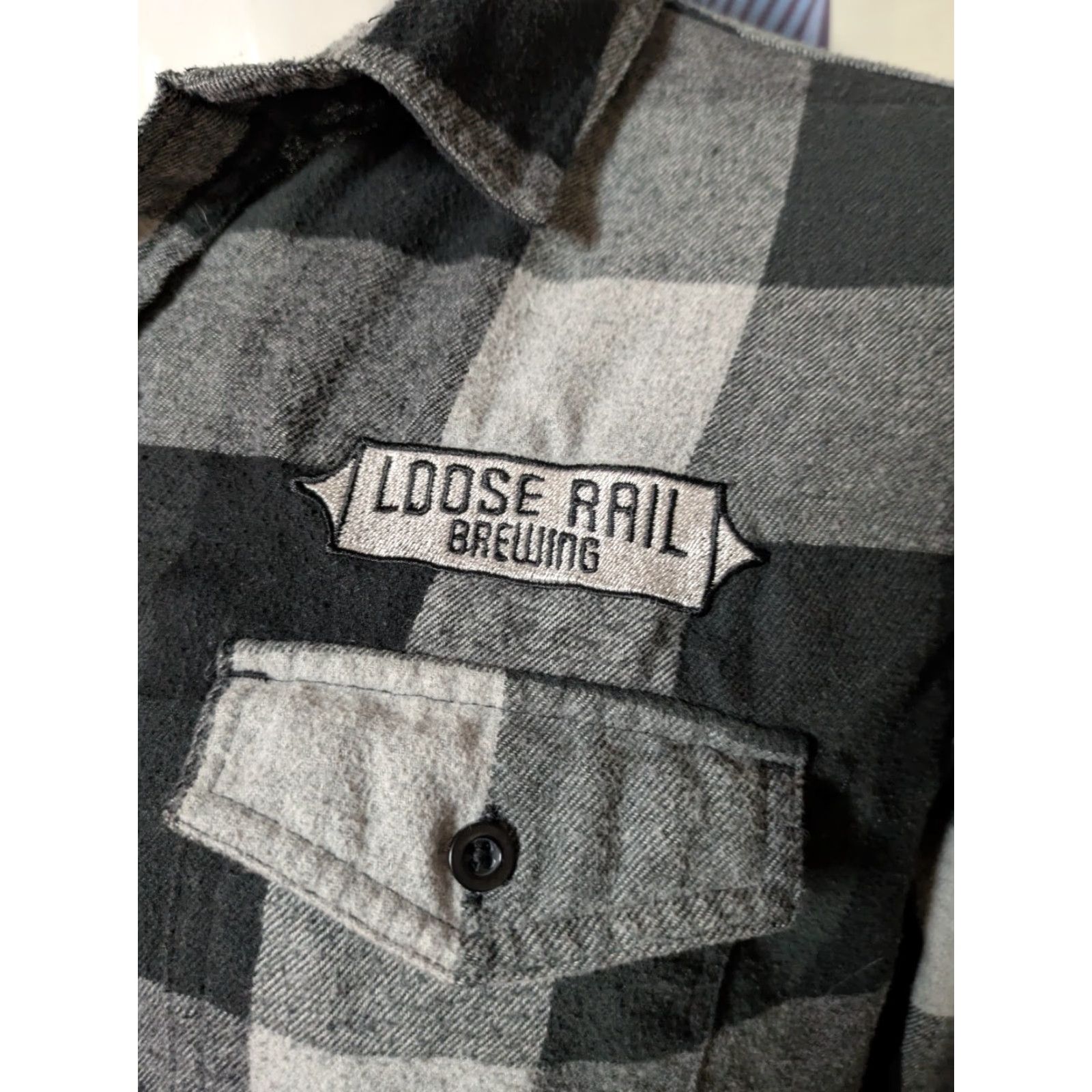 Burnside VINTAGE Burnside Shirt Button-Up Flannel Long Sleeve Men L Gray Cotton Blend Casual Beer Theme 80% Cotton 20% Polyester Burnside - wait, correction Size US L / EU 52-54 / 3 - 2 Thumbnail