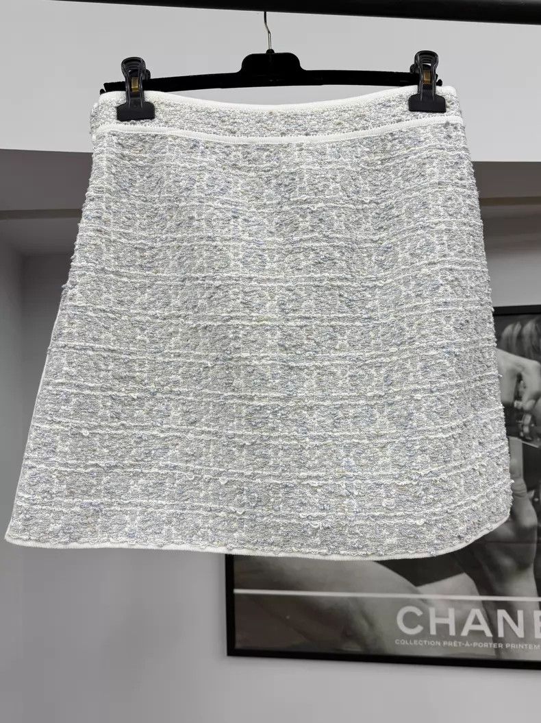 Dior Dior Blue tweed skirt Size 26" / US 2 / IT 38 - 3 Thumbnail