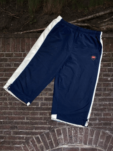 Nike × Vintage Vintage Y2K Nike Swoosh Striped Shorts Size US 32 / EU 48 - 1 Thumbnail