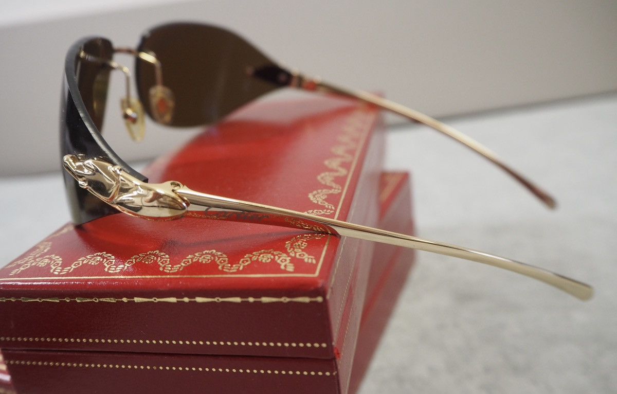 Cartier Cartier Panther gold tone sunglasses Size ONE SIZE - 8 Thumbnail