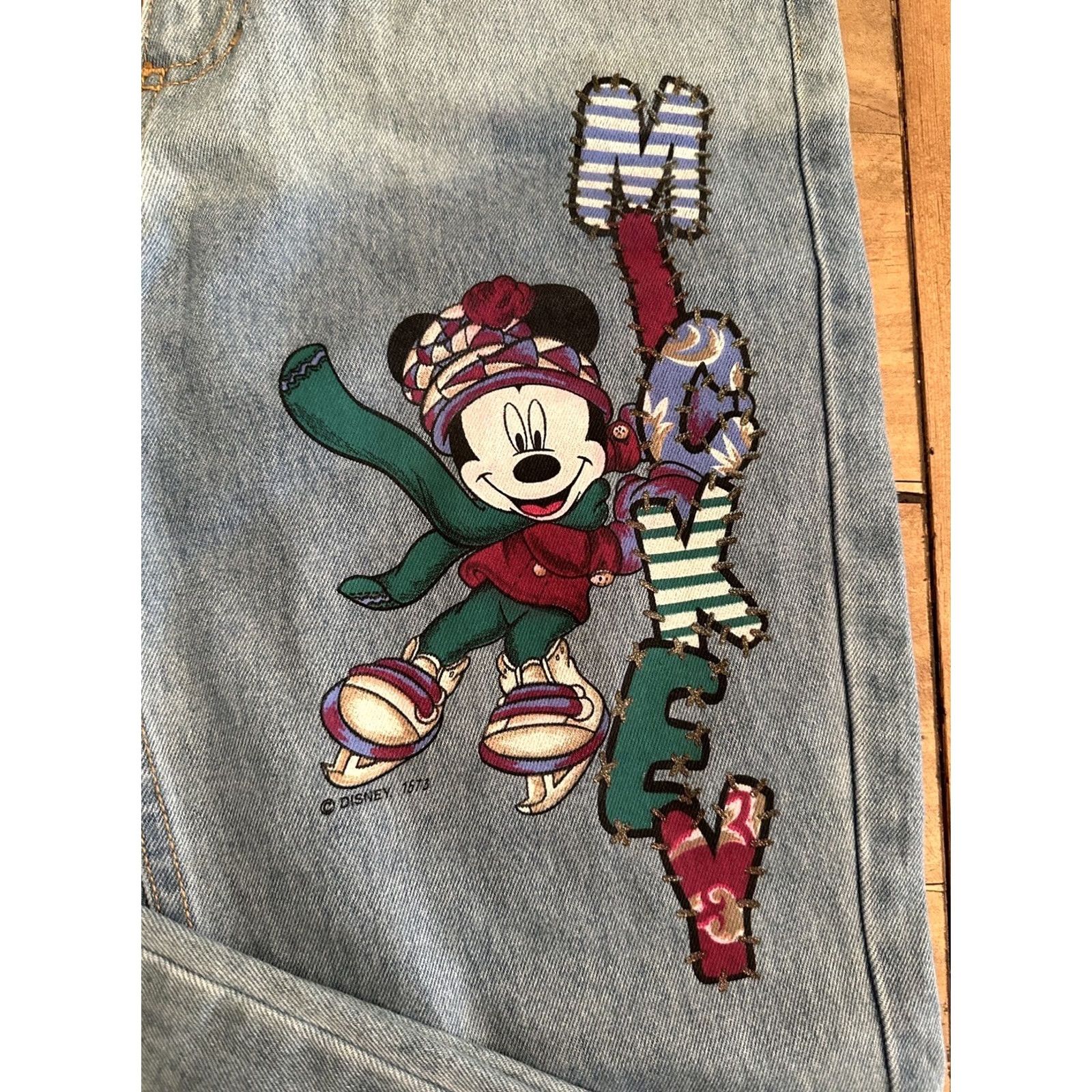Vintage VINTAGE 90s Disney Jerry Leigh Ice Skating Micky Mouse Jeans Women Size 7 Blue Straight Size 28" / US 6 / IT 42 - 2 Thumbnail
