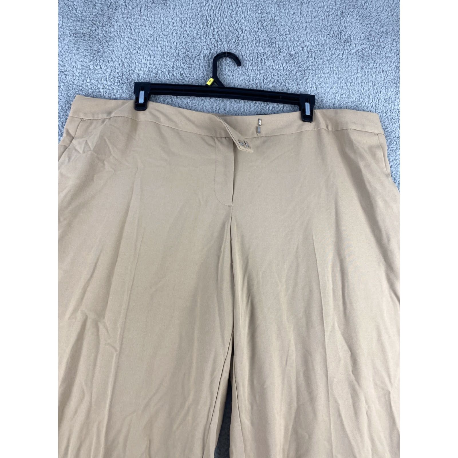 George George Dress Pants Womens Tan Flat Front Size 24W Beige 42-19 Size 42" / US 20 - 2 Thumbnail
