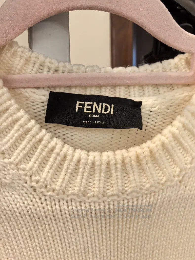 Fendi Fendi White Letter Sweater Size US M / EU 48-50 / 2 - 4 Thumbnail