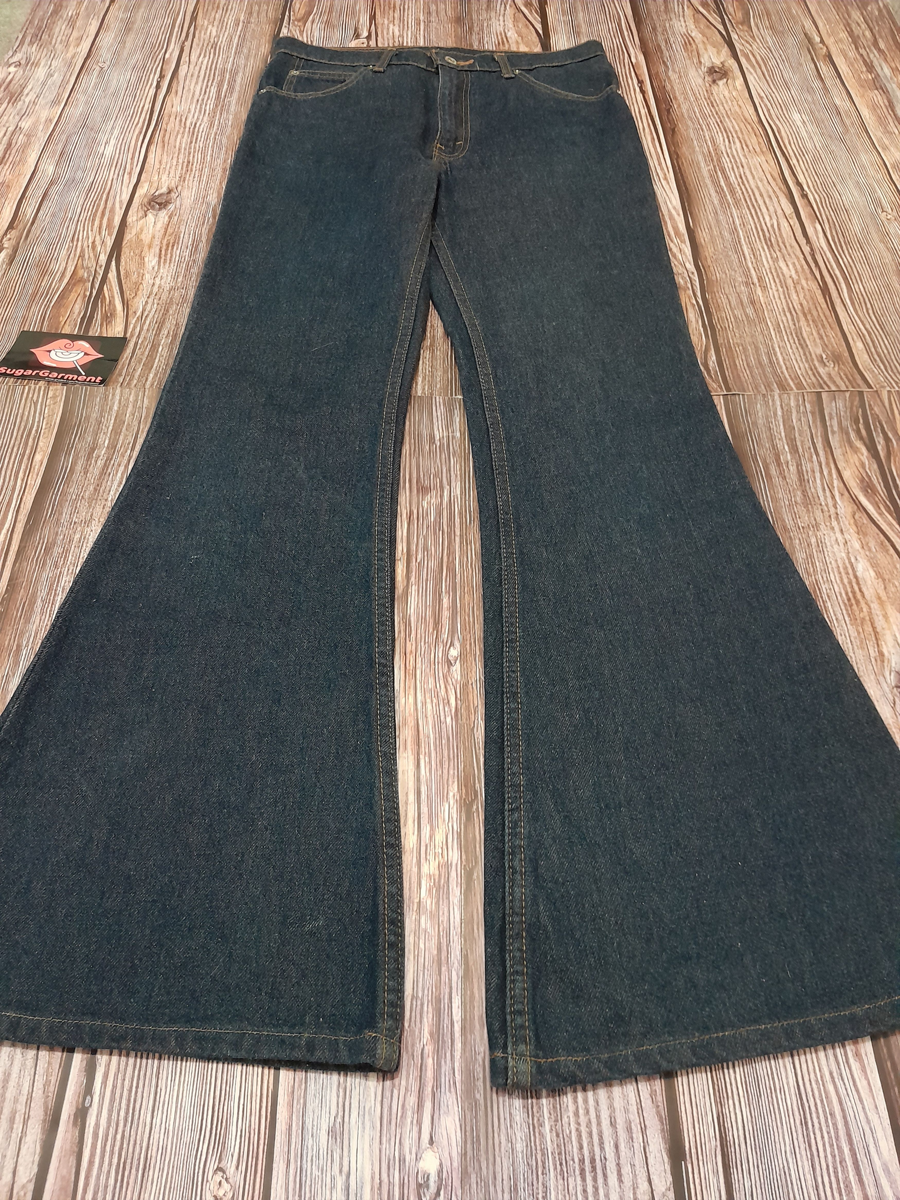 Levi's Levis Bell Bottom Bootcut Flare Black Tab Vintage Jeans Size US 31 - 2 Thumbnail