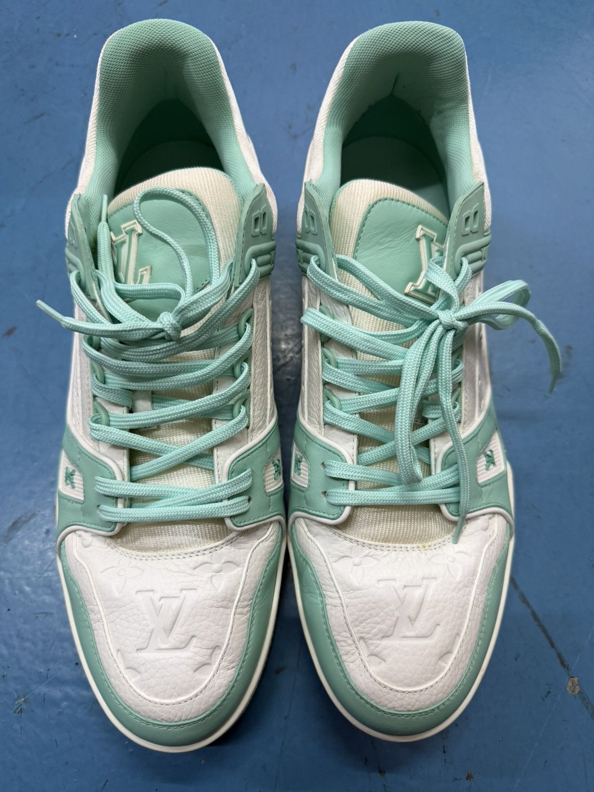 Louis Vuitton LOUIS VUITTON TEAL SNEAKERS Size US 12 / EU 45 - 1 Thumbnail