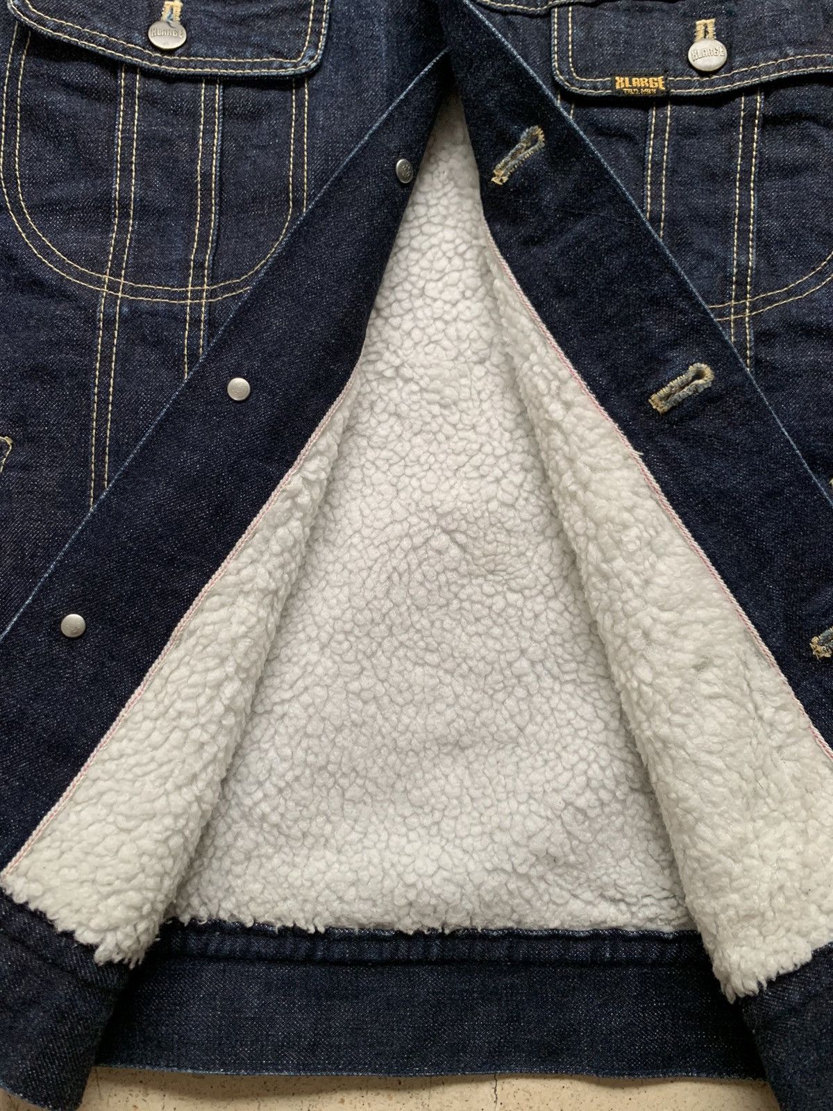 Xlarge Vintage XLarge beautiful silhouette selvedge denim jacket Size US L / EU 52-54 / 3 - 3 Thumbnail