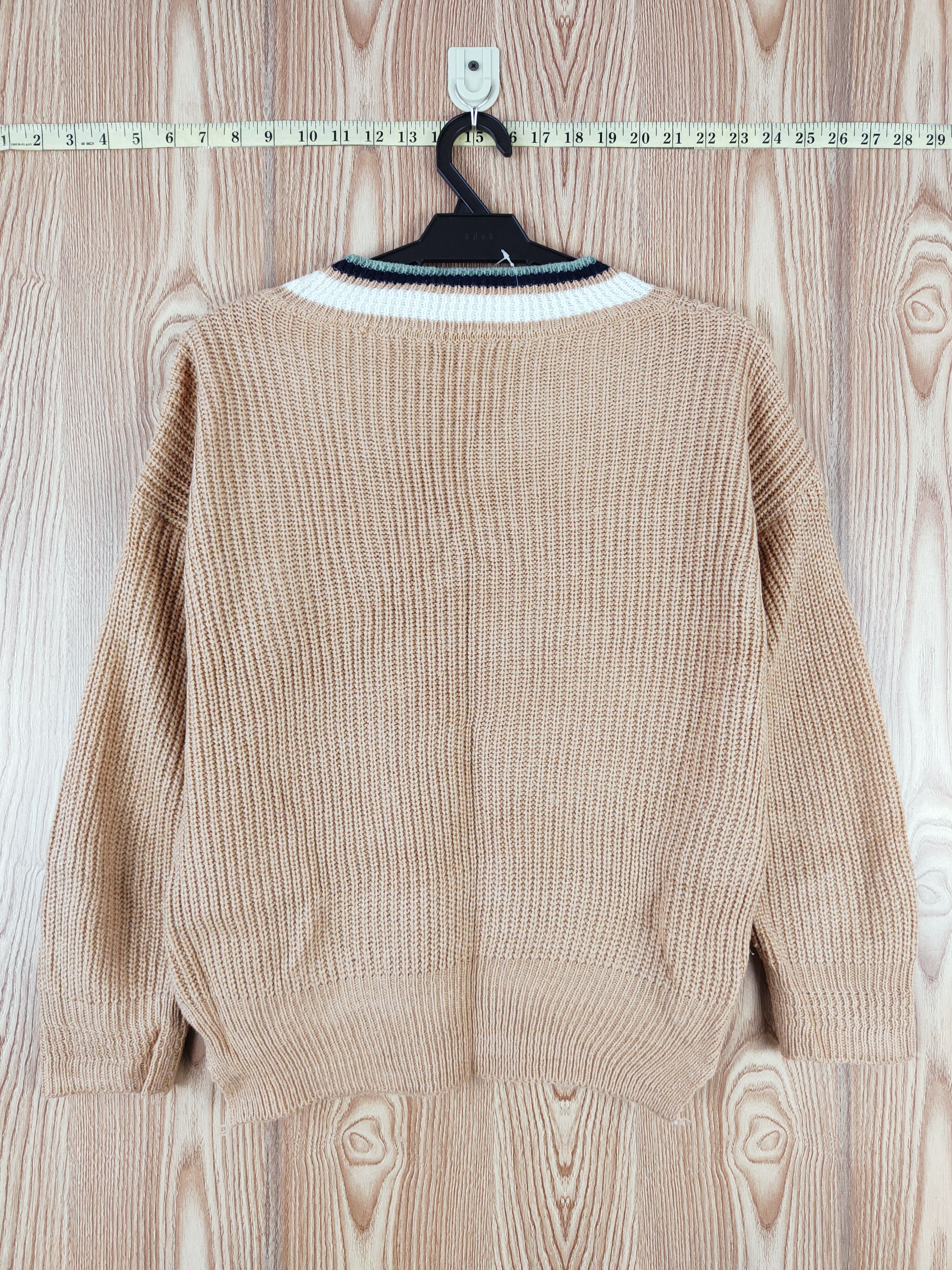 Japanese Brand × Vintage Japanese Brand Brown Knitwear Sweatshirts #W360 Size M / US 6-8 / IT 42-44 - 7 Thumbnail