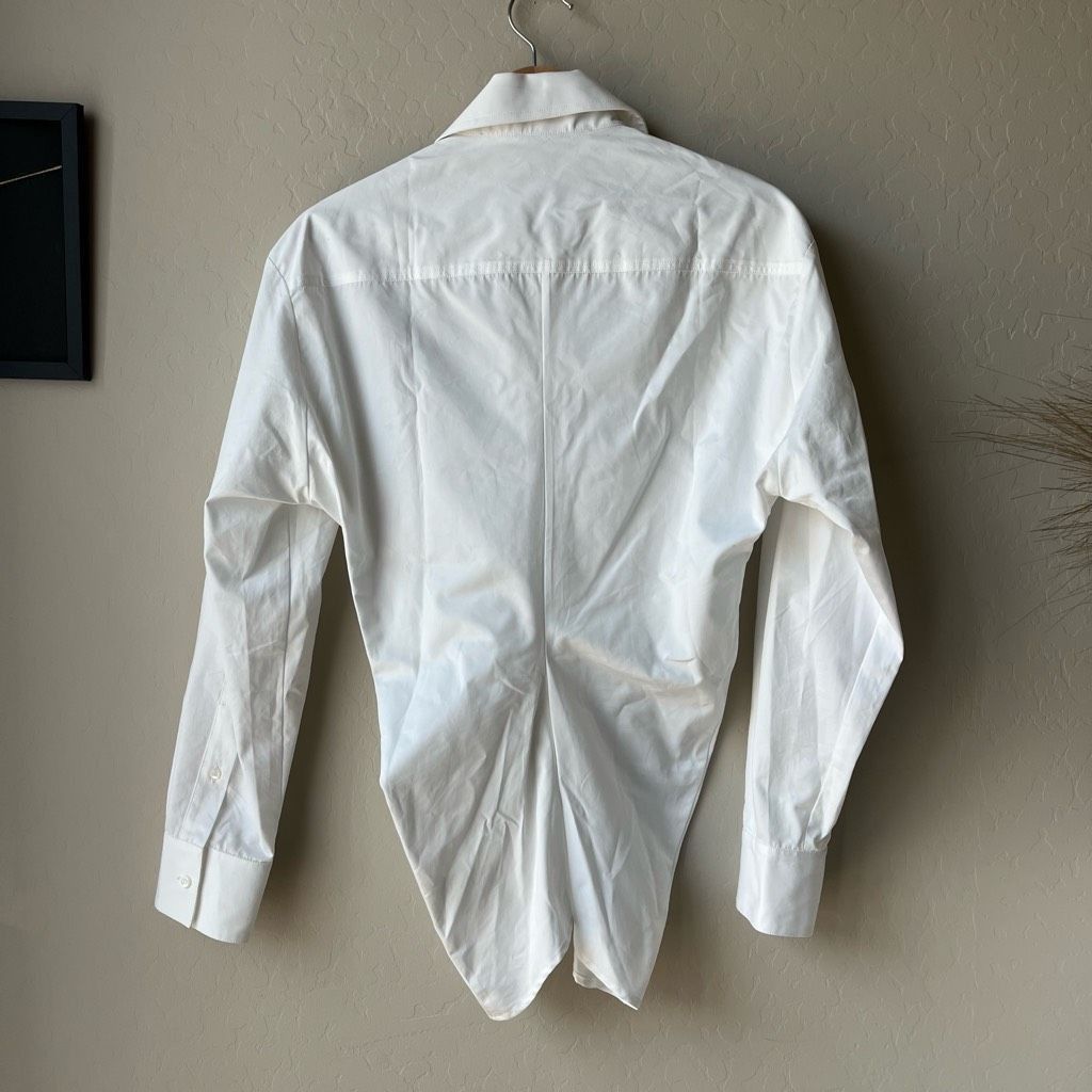 Off-White Off-White Top Embroidered Poplin Long Sleeve Draped Button U Size XS / US 0-2 / IT 36-38 - 8 Thumbnail