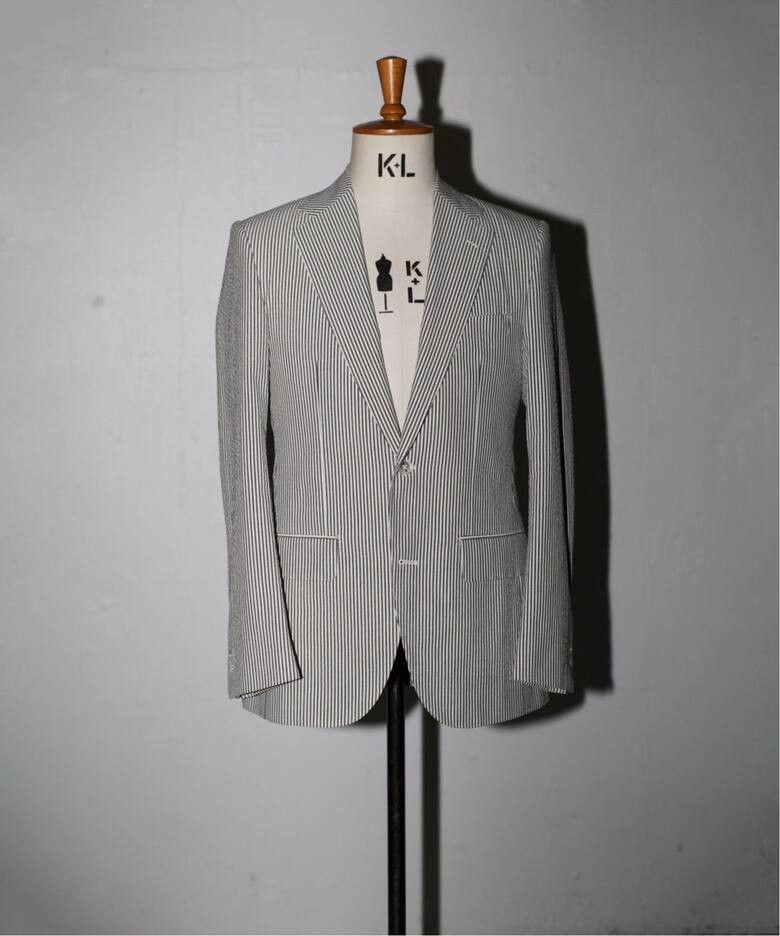 HUSBANDS Husbands Paris Single-Breasted Seersucker Jacket Size 36R - 5 Thumbnail