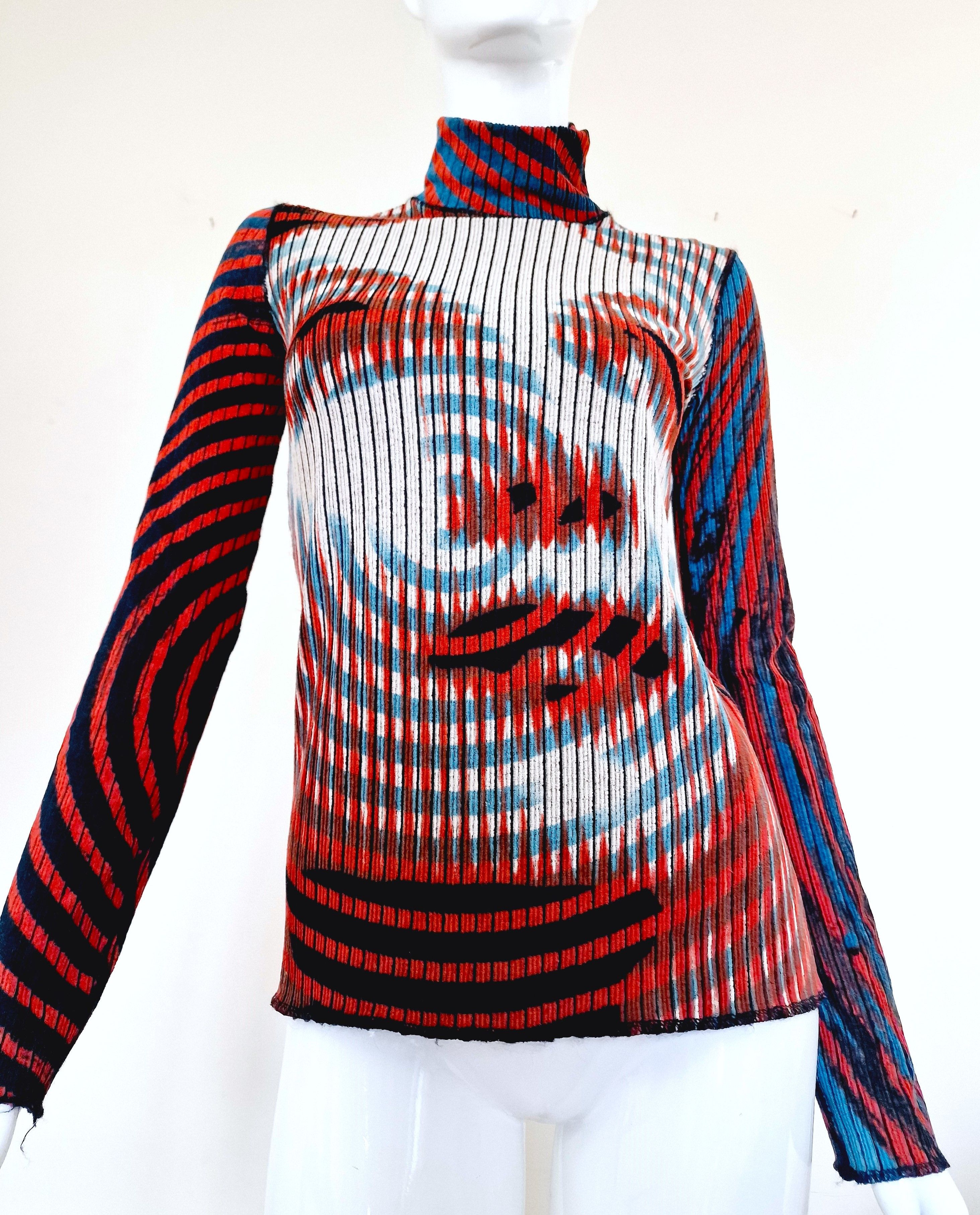 Jean Paul Gaultier Jean Paul Gaultier Greta Garbo Optical T-shirt Sweater Top Size US M / EU 48-50 / 2 - 11 Thumbnail