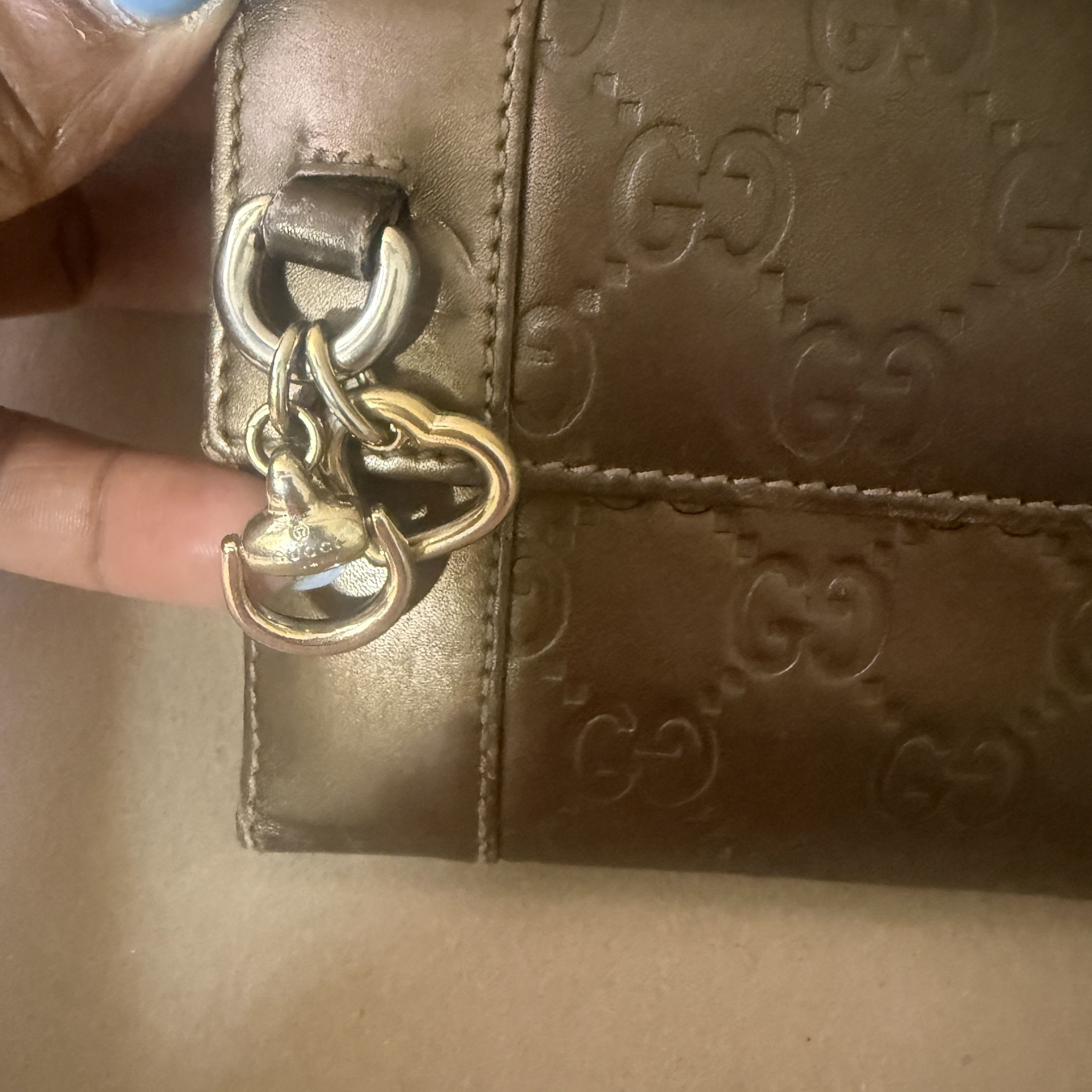 Gucci Gucci Embossed Brown Leather Wallet Size ONE SIZE - 5 Thumbnail