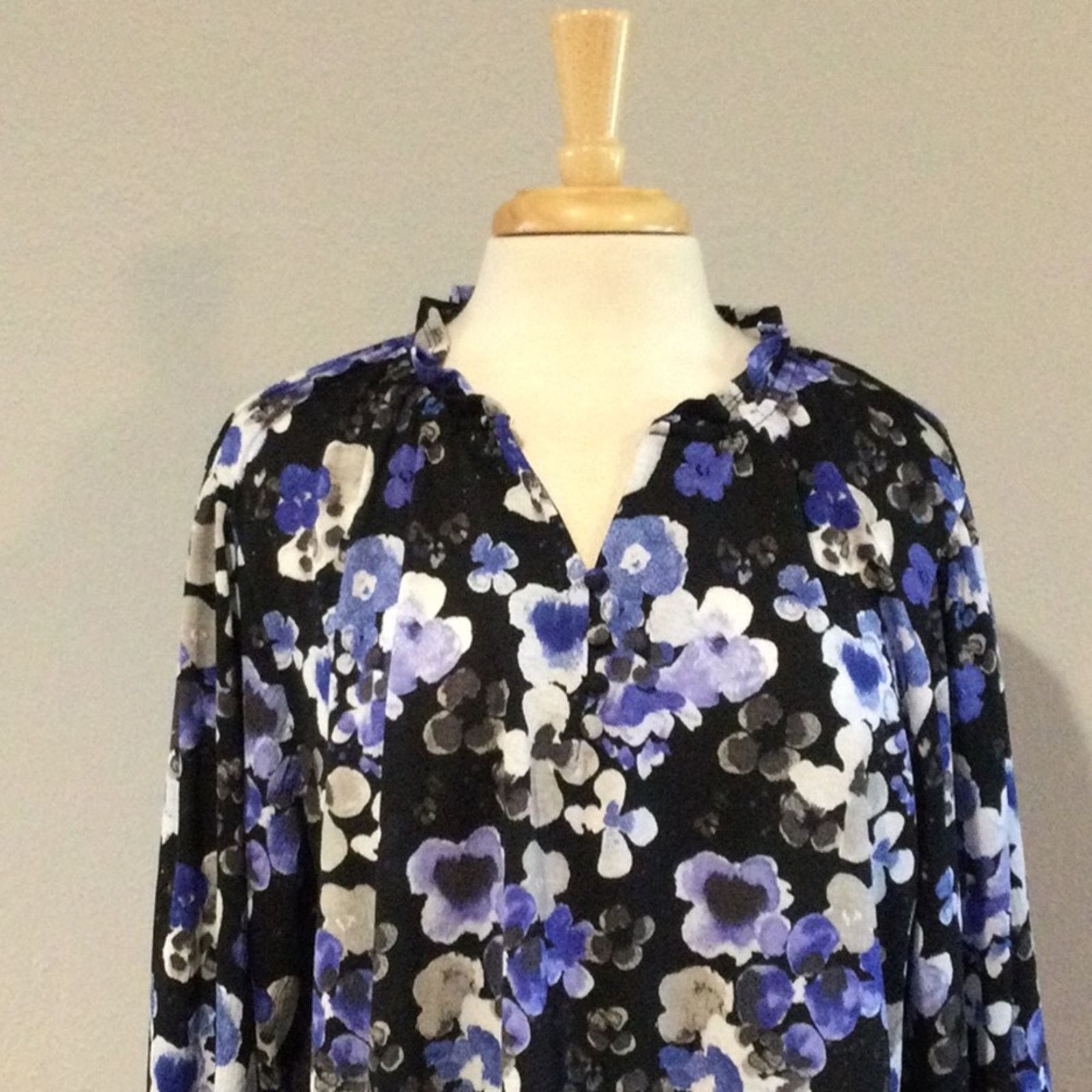 Other Cato Est. 1946 Multicolor Peplum Sleeve Floral Blouse Sz XL Size XL / US 12-14 / IT 48-50 - 2 Thumbnail