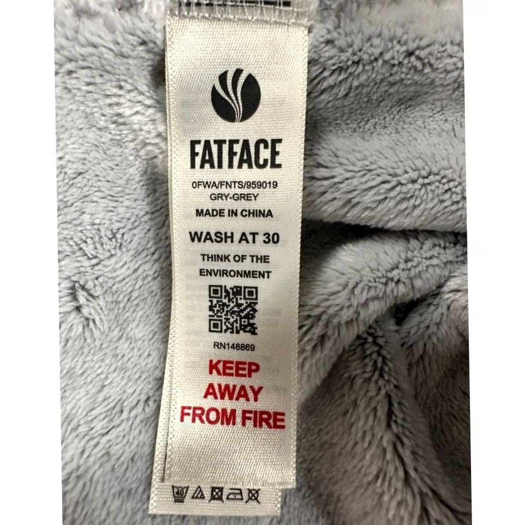 FatFace FatFace Sherpa Fleece Pullover Sweater Womens Large Grey Half Zip Pockets Ladies Size L / US 10 / IT 46 - 4 Thumbnail