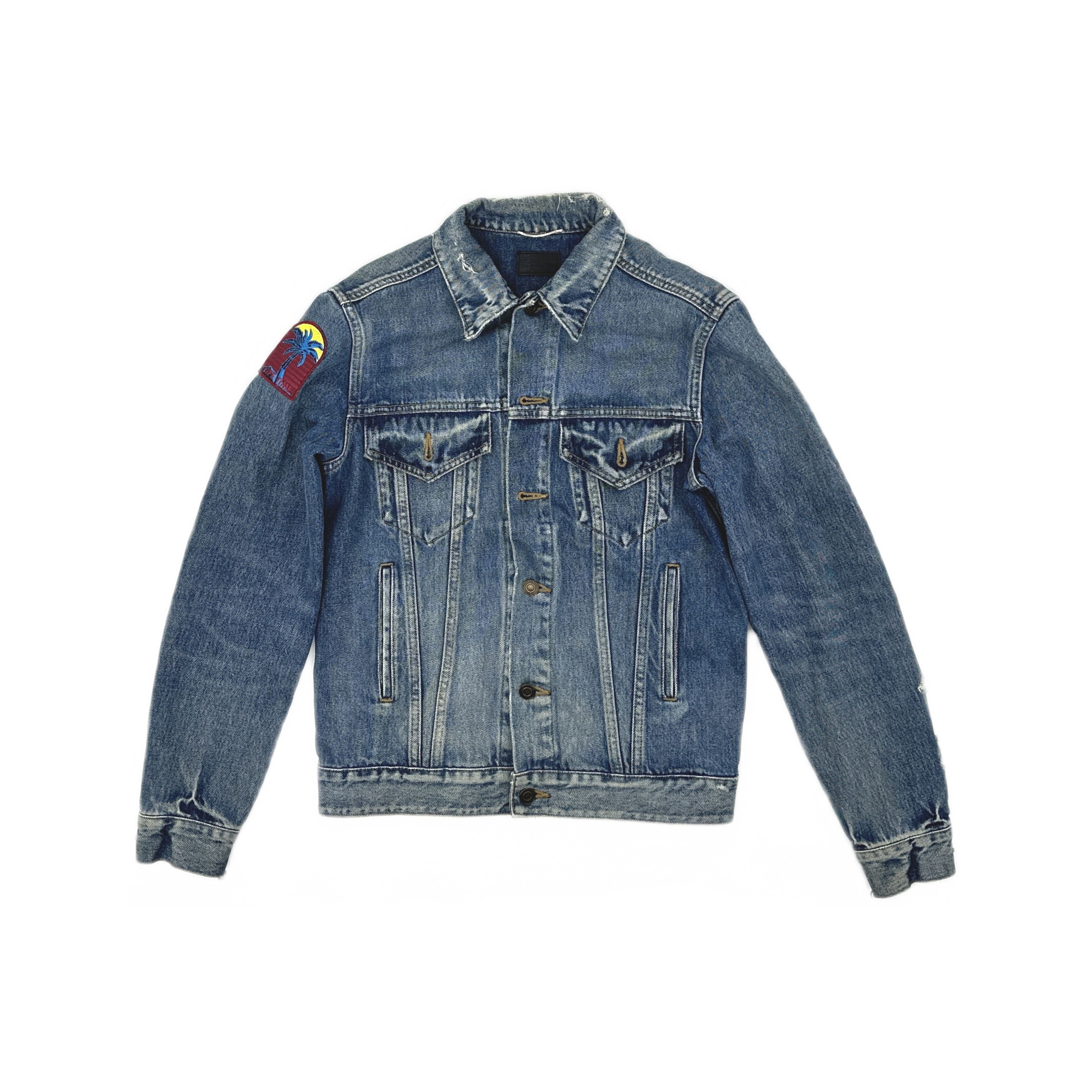 Saint Laurent Paris Saint Laurent Patch Denim Jacket Size S Size US S / EU 44-46 / 1 - 1 Thumbnail