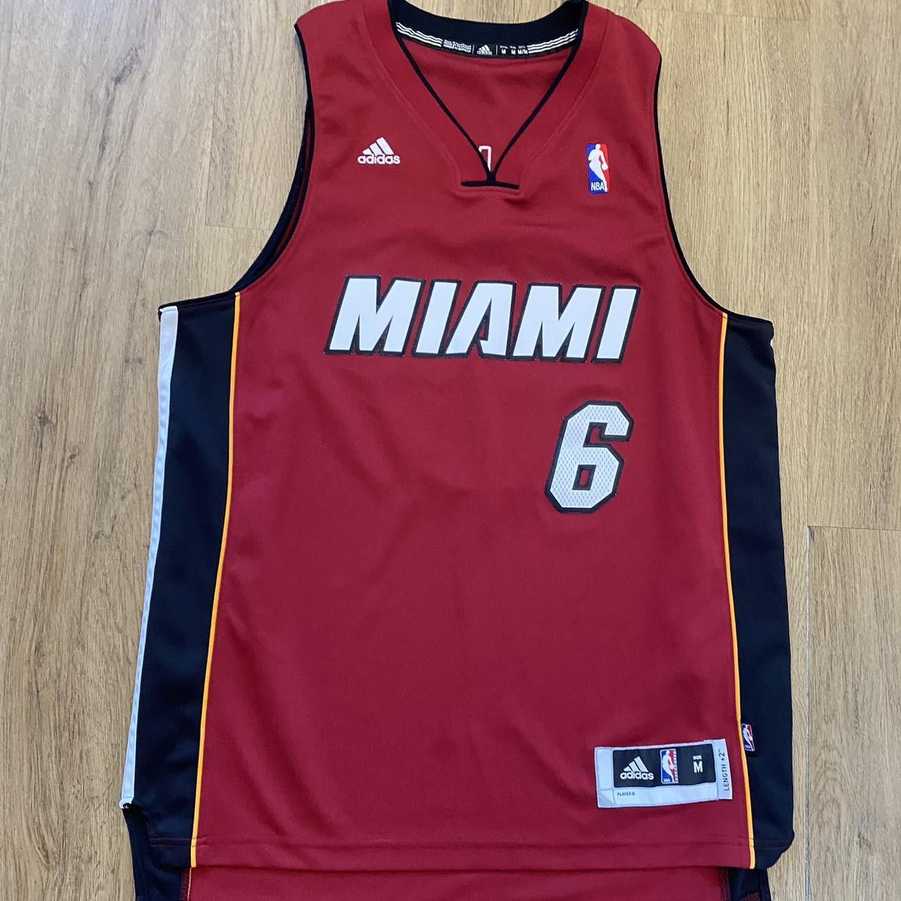 Adidas James Lebron NBA Adidas Miami Heat Shirt basketball Size US M / EU 48-50 / 2 - 2 Thumbnail