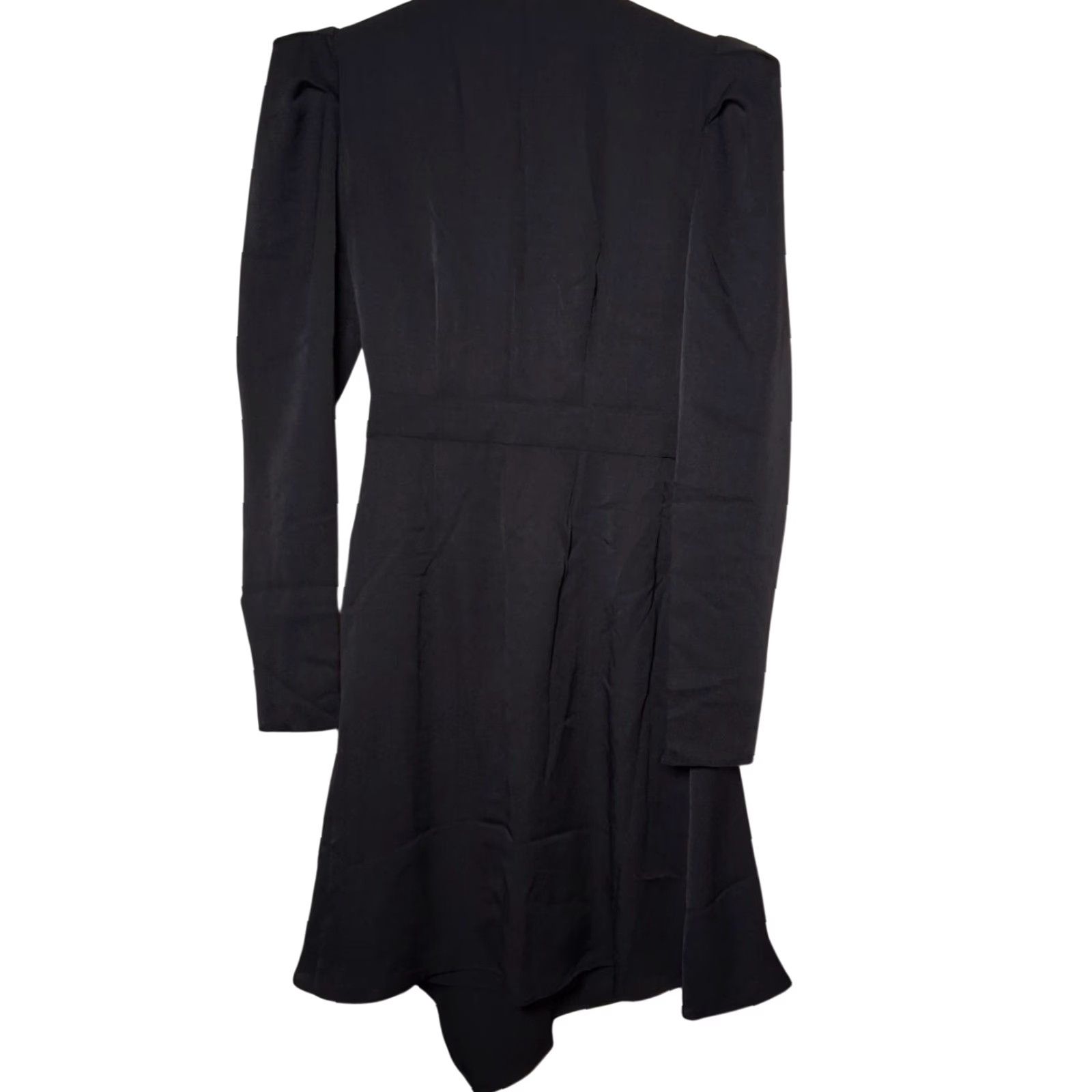 Express VINTAGE Express Dress XS Faux Wrap Black Long Sleeve Size XS / US 0-2 / IT 36-38 - 2 Thumbnail